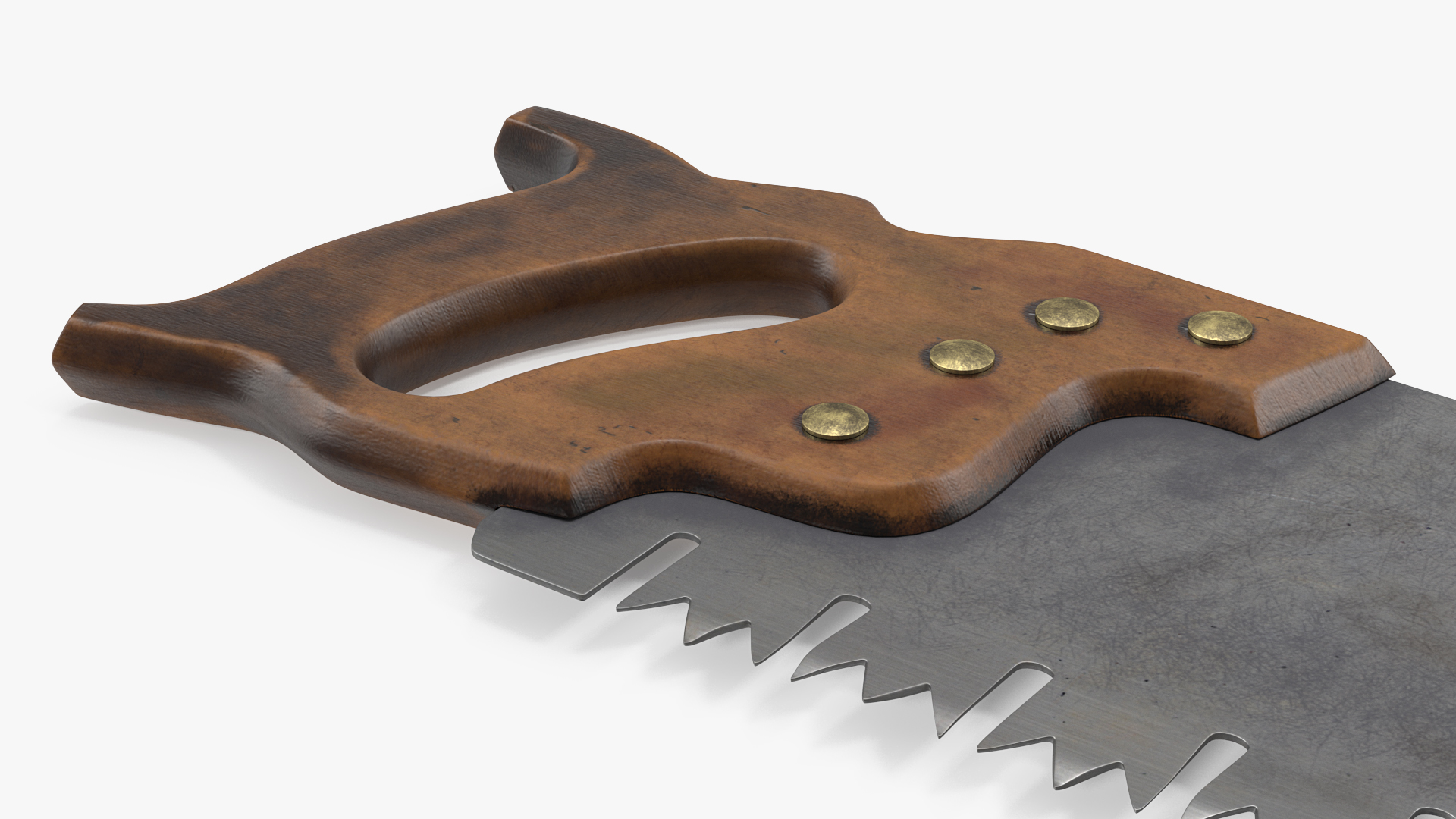 One Man Lynx Brand 3ft Crosscut Saw Old 3D model
