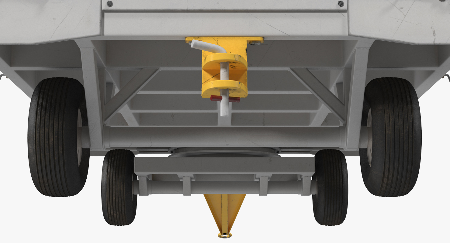 3D Covered Airport Luggage Trailer