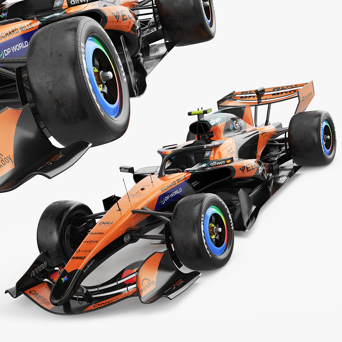 McLaren MCL40 F1 Race Car Rigged
