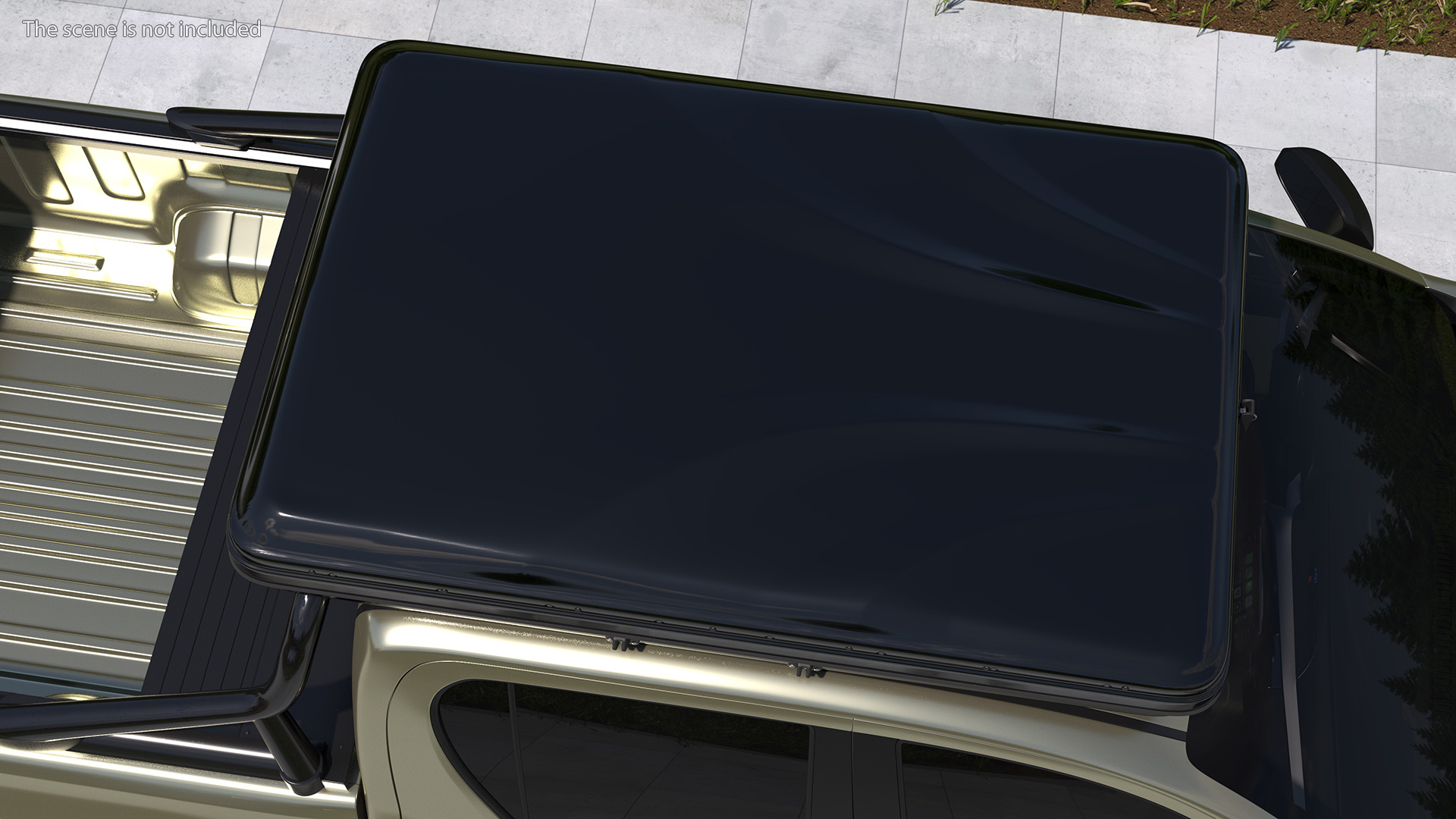 Car Roof Top Tent Grey Folded 3D model