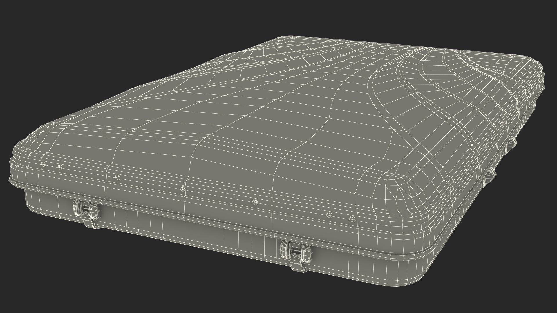 Car Roof Top Tent Grey Folded 3D model