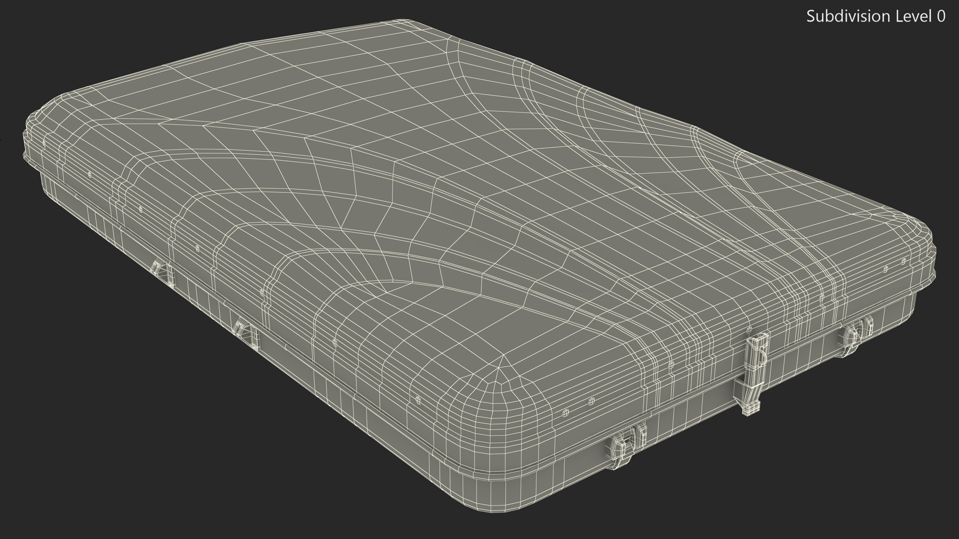Car Roof Top Tent Grey Folded 3D model