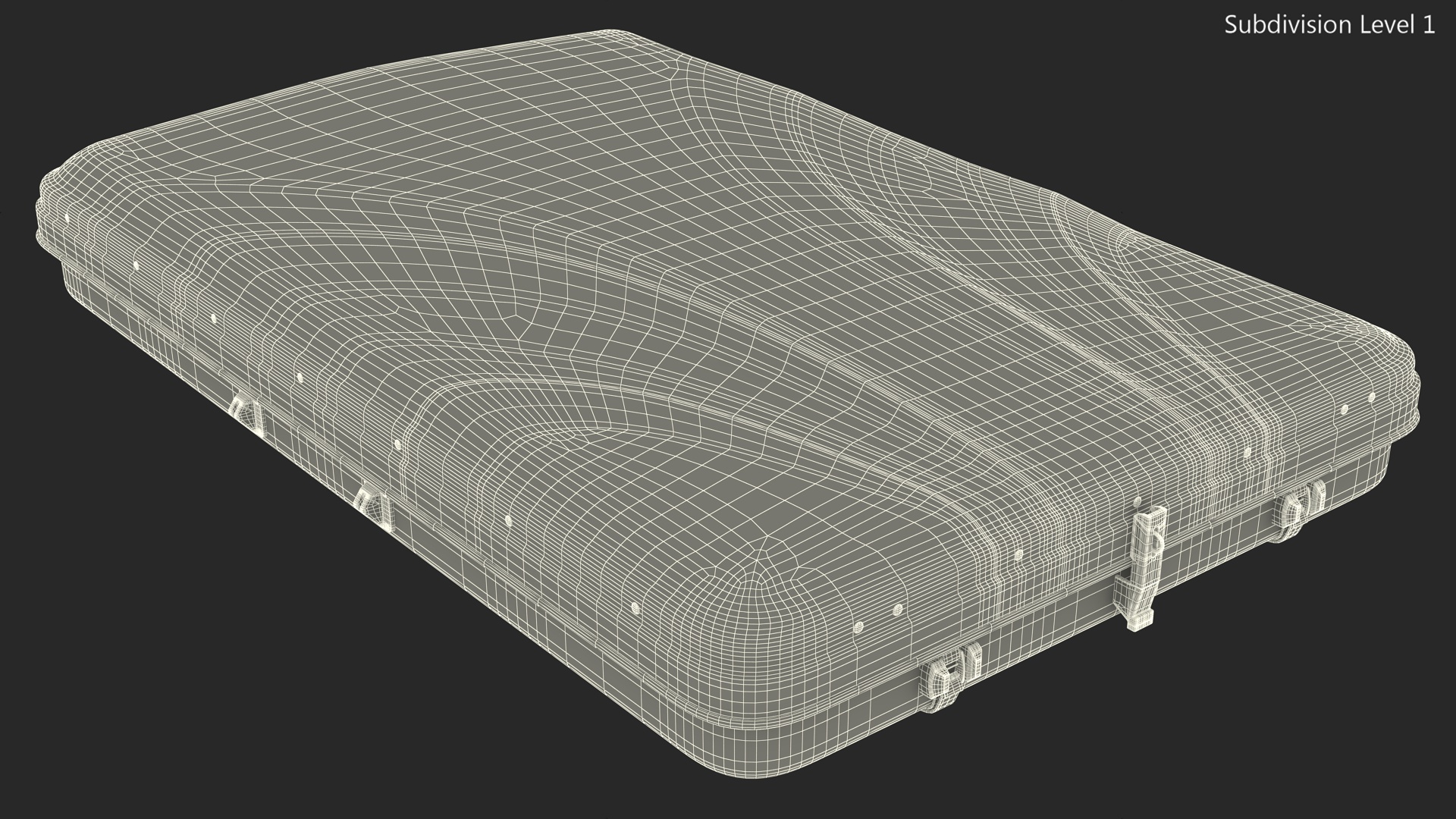Car Roof Top Tent Grey Folded 3D model