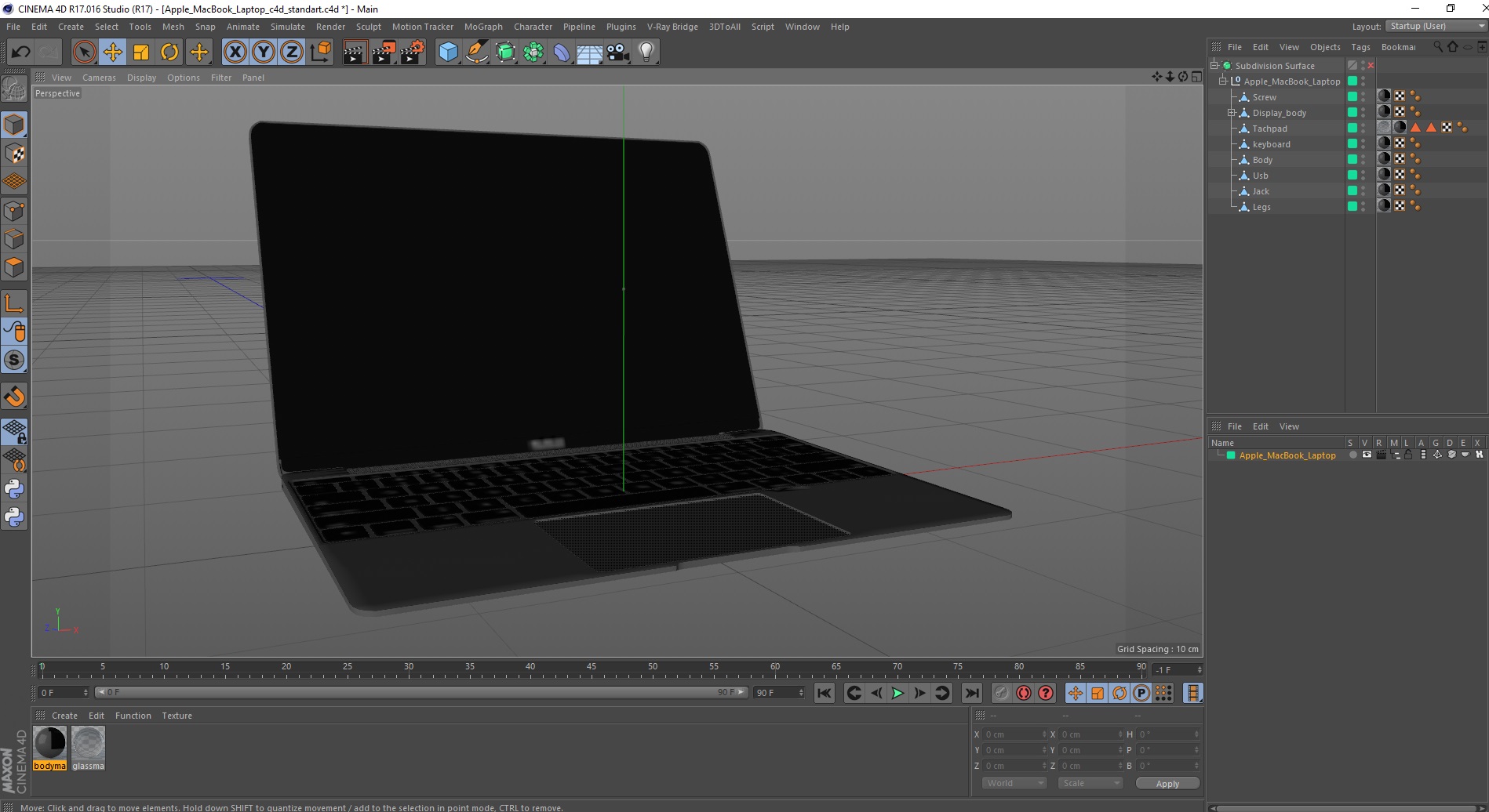 3D model Apple MacBook Laptop