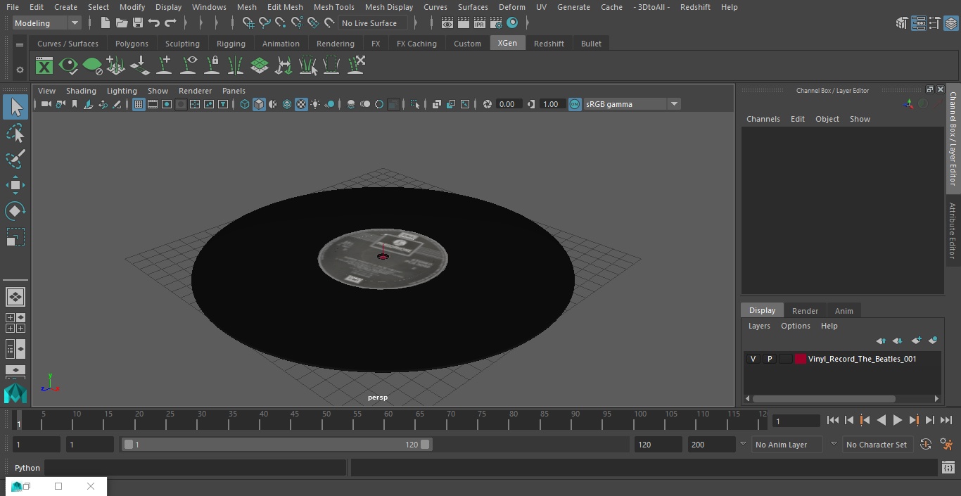 Vinyl Record The Beatles 3D model
