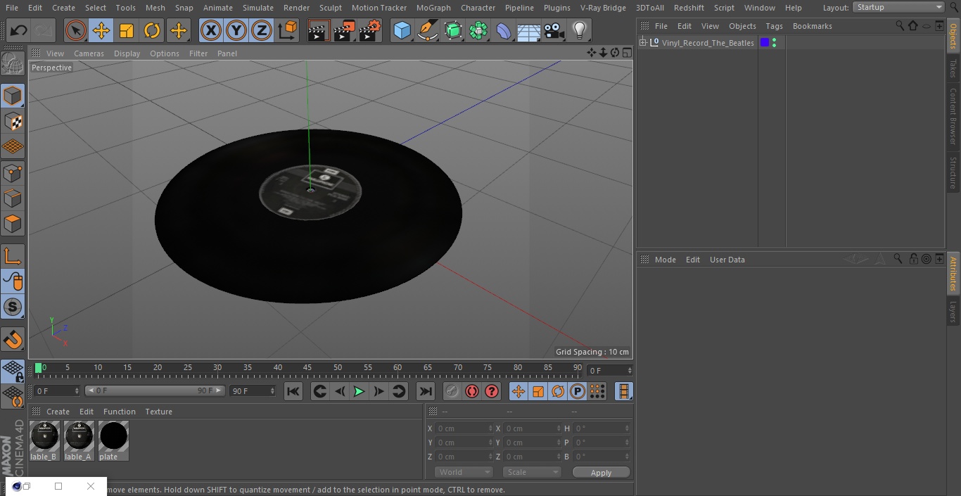 Vinyl Record The Beatles 3D model