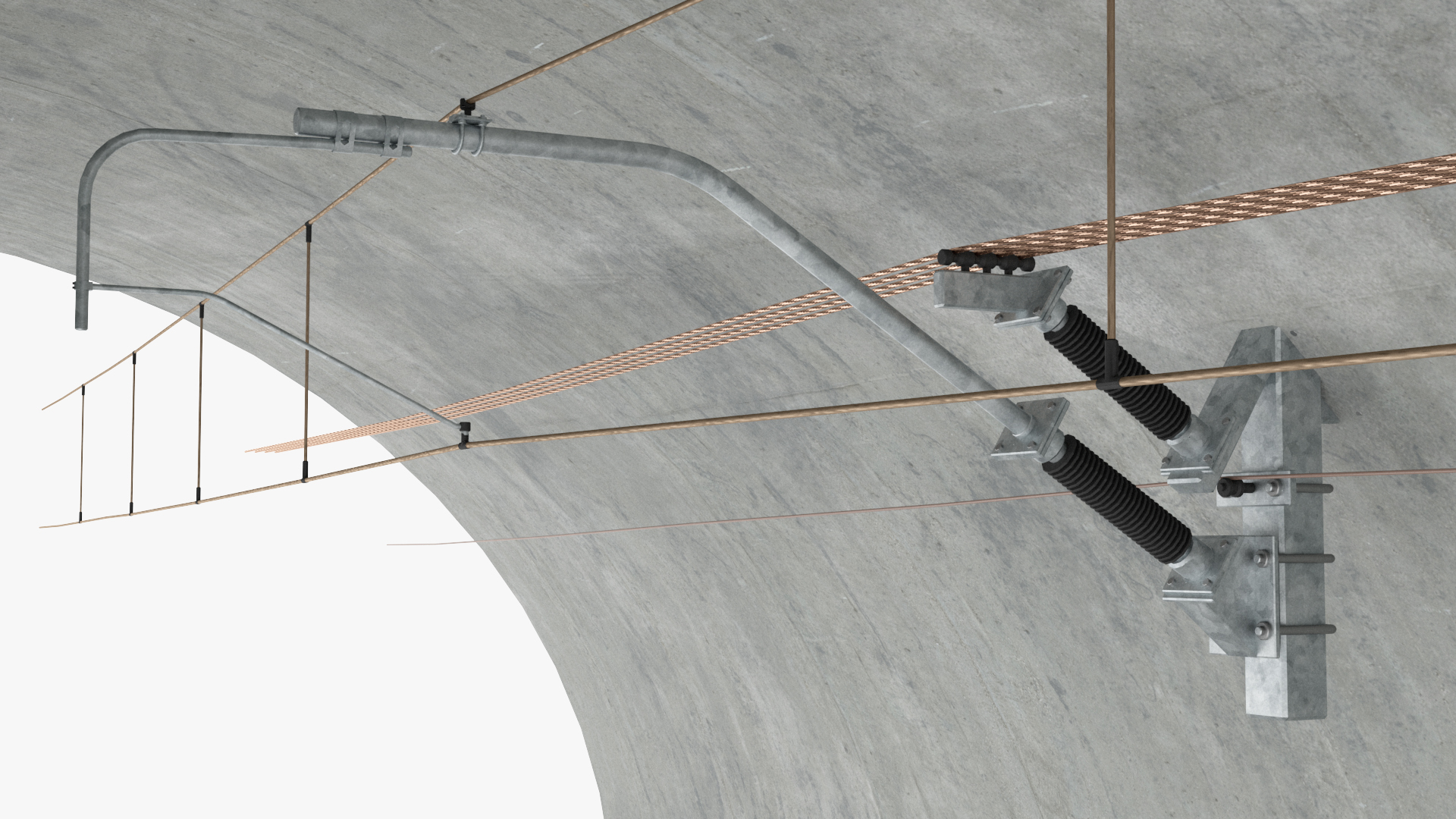 Railway Tunnel Section Wide Bend 3D