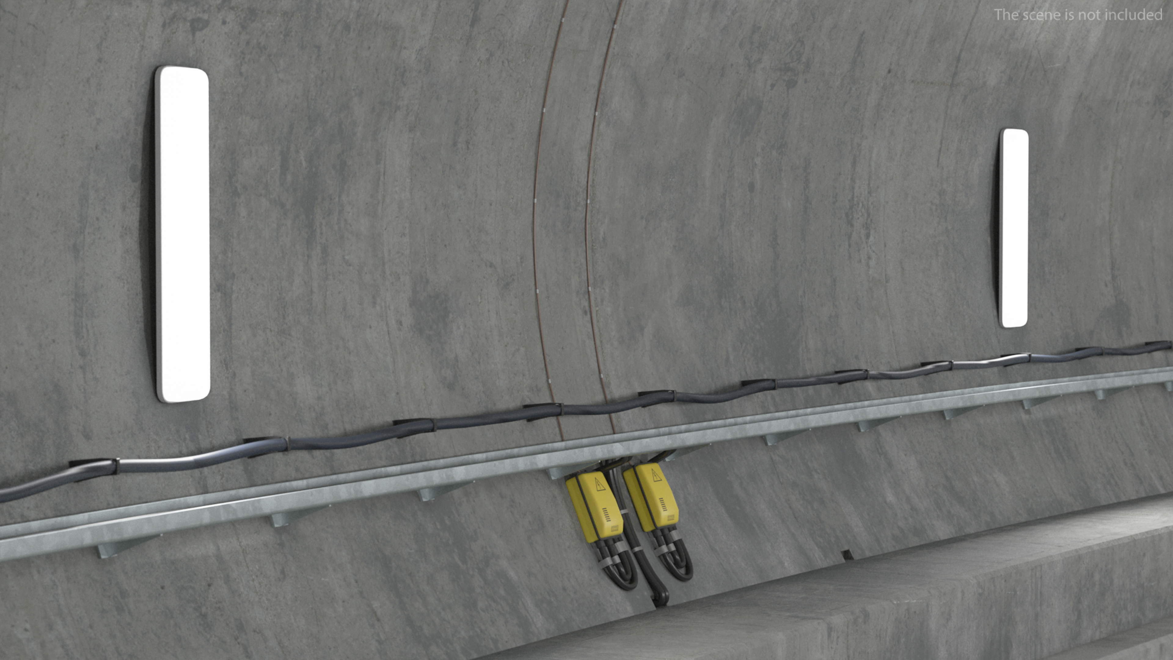 Railway Tunnel Section Wide Bend 3D