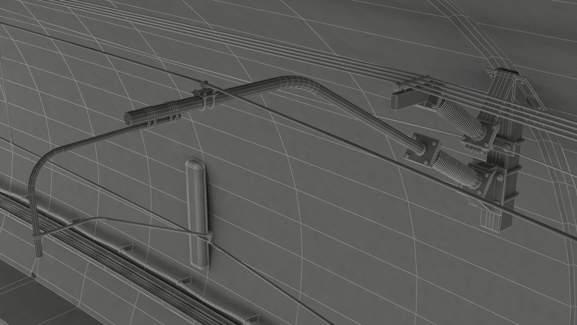 Railway Tunnel Section Wide Bend 3D