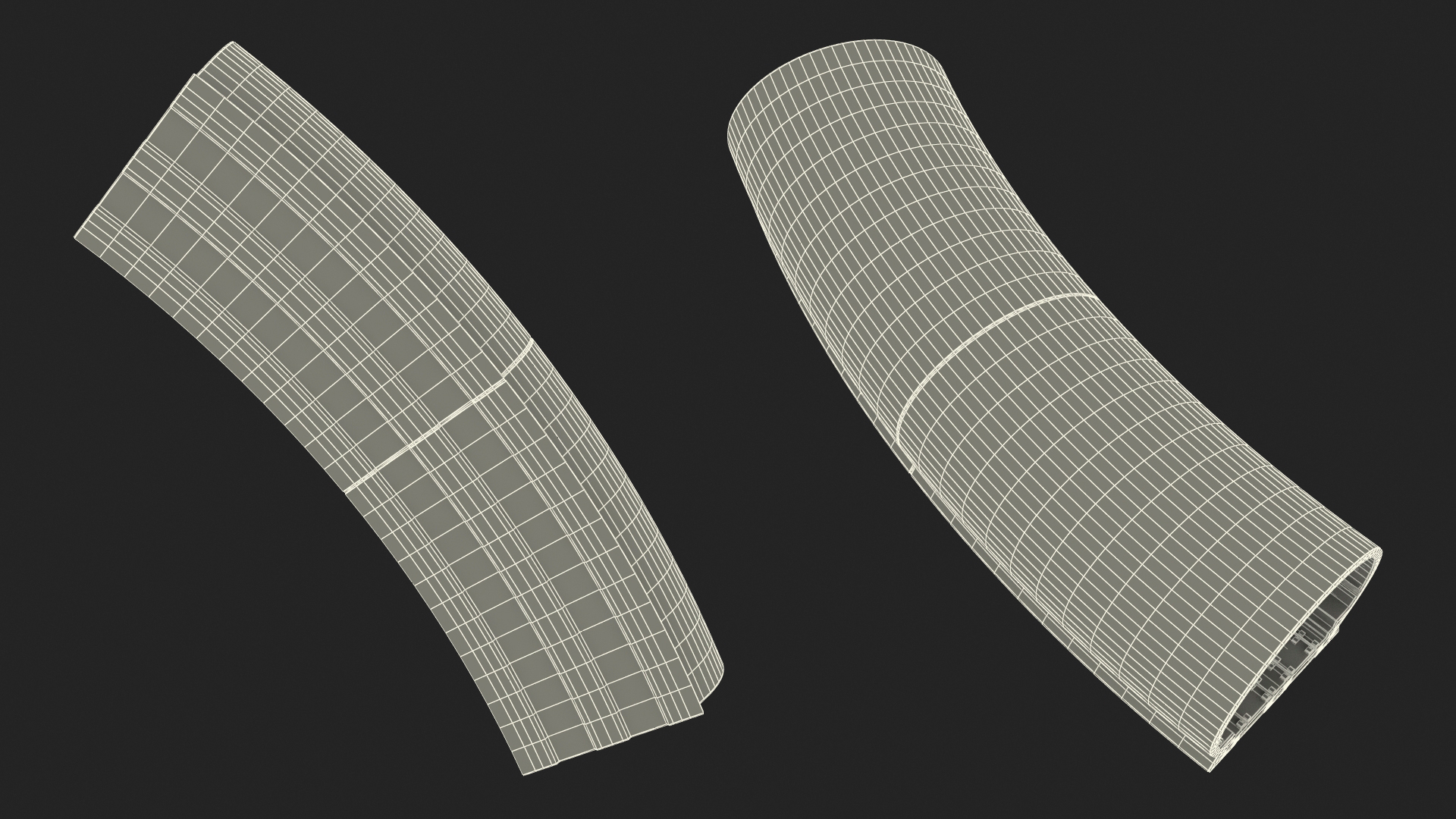 Railway Tunnel Section Wide Bend 3D
