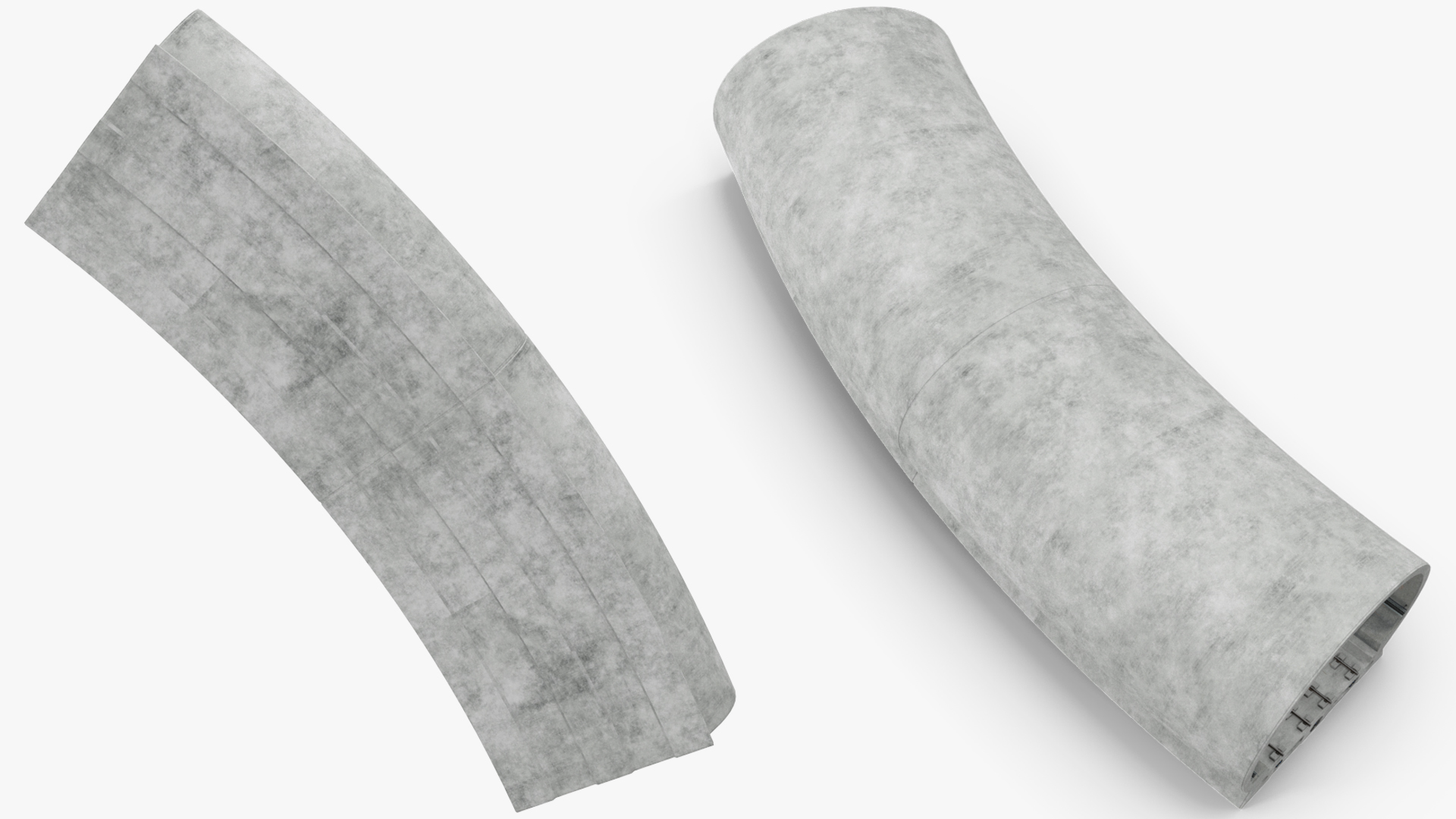 Railway Tunnel Section Wide Bend 3D