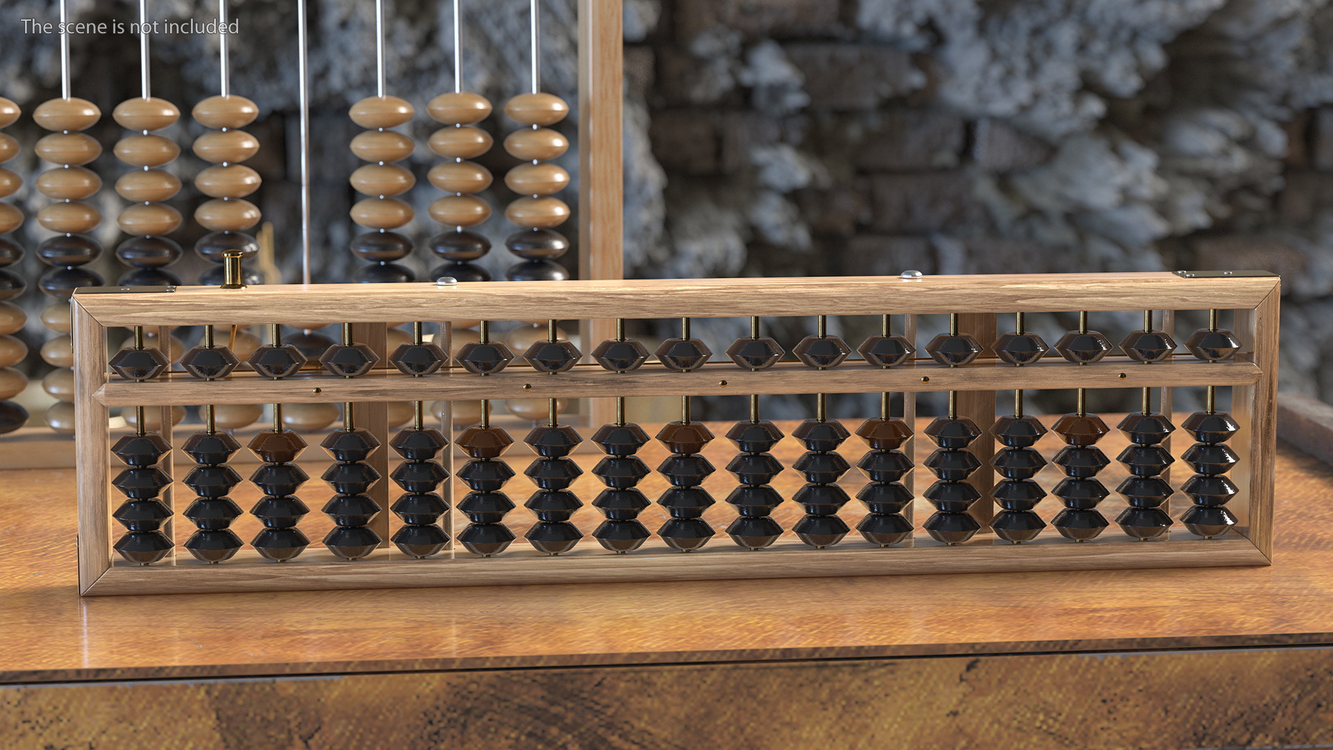 Vintage Soroban Abacus 3D