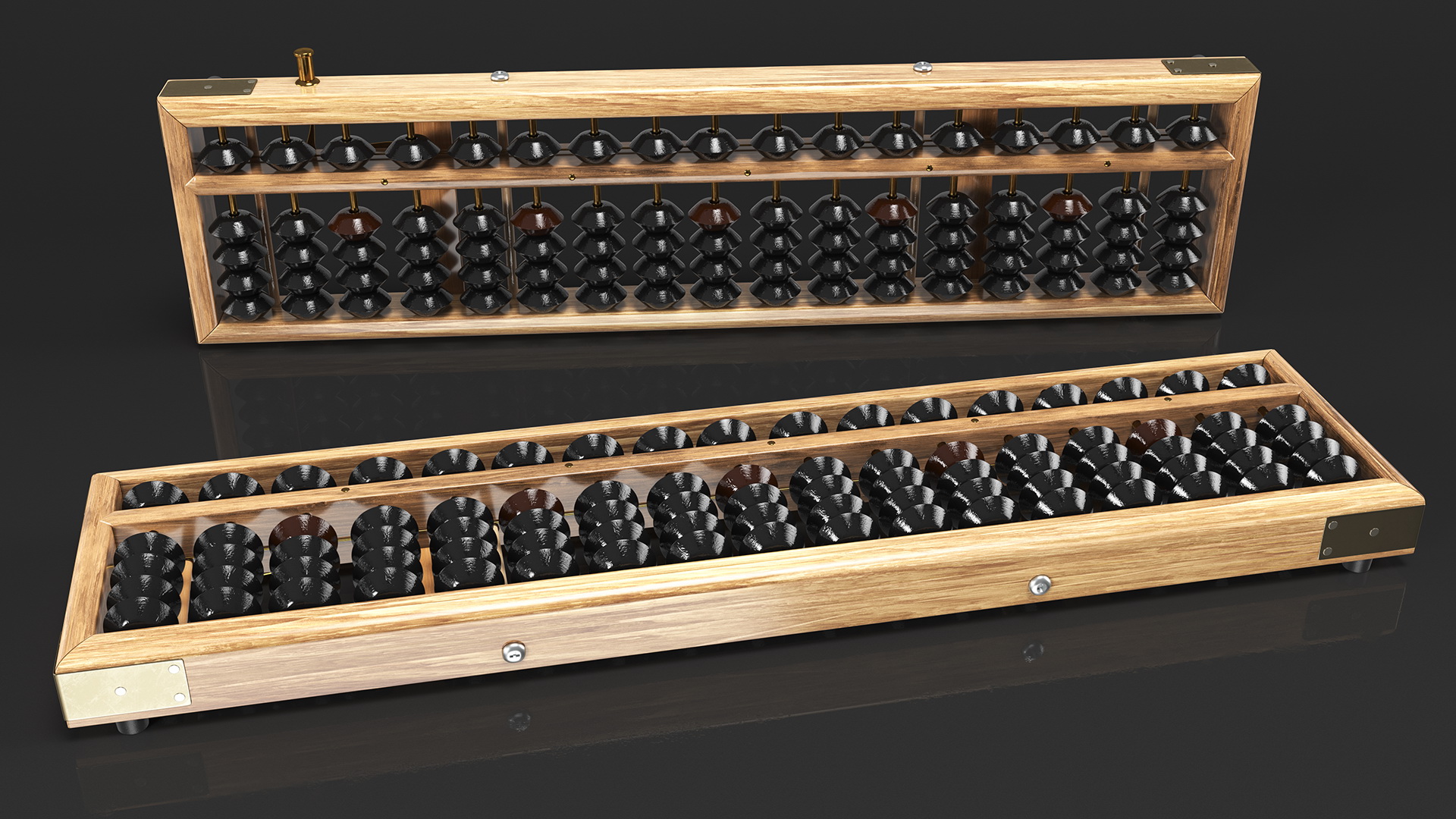 Vintage Soroban Abacus 3D
