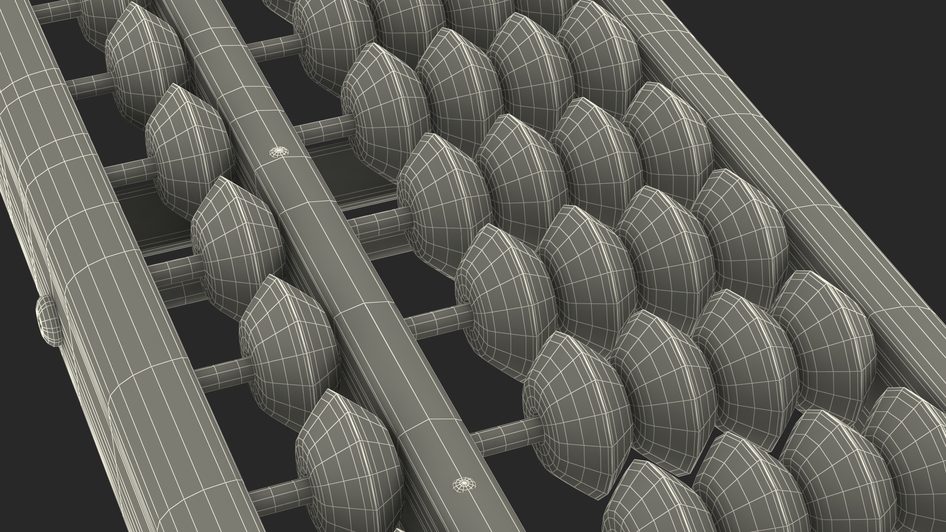 Vintage Soroban Abacus 3D