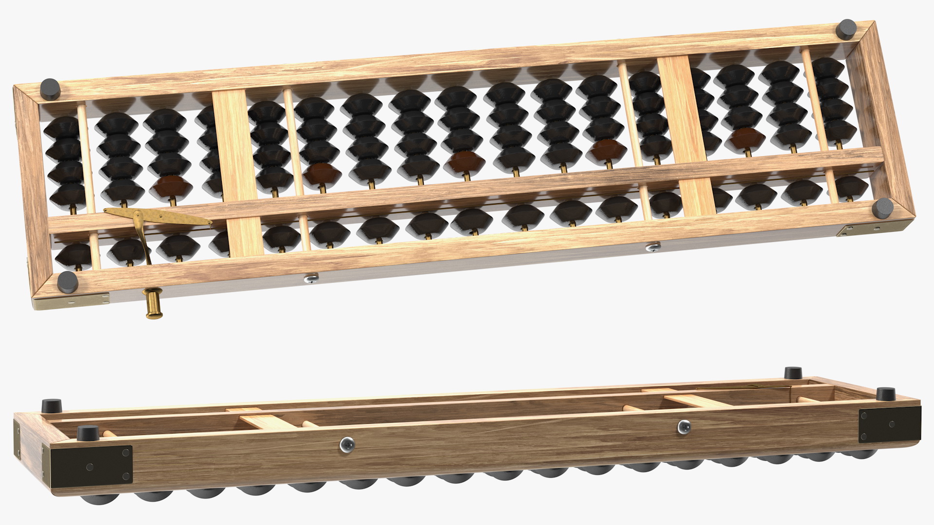 Vintage Soroban Abacus 3D