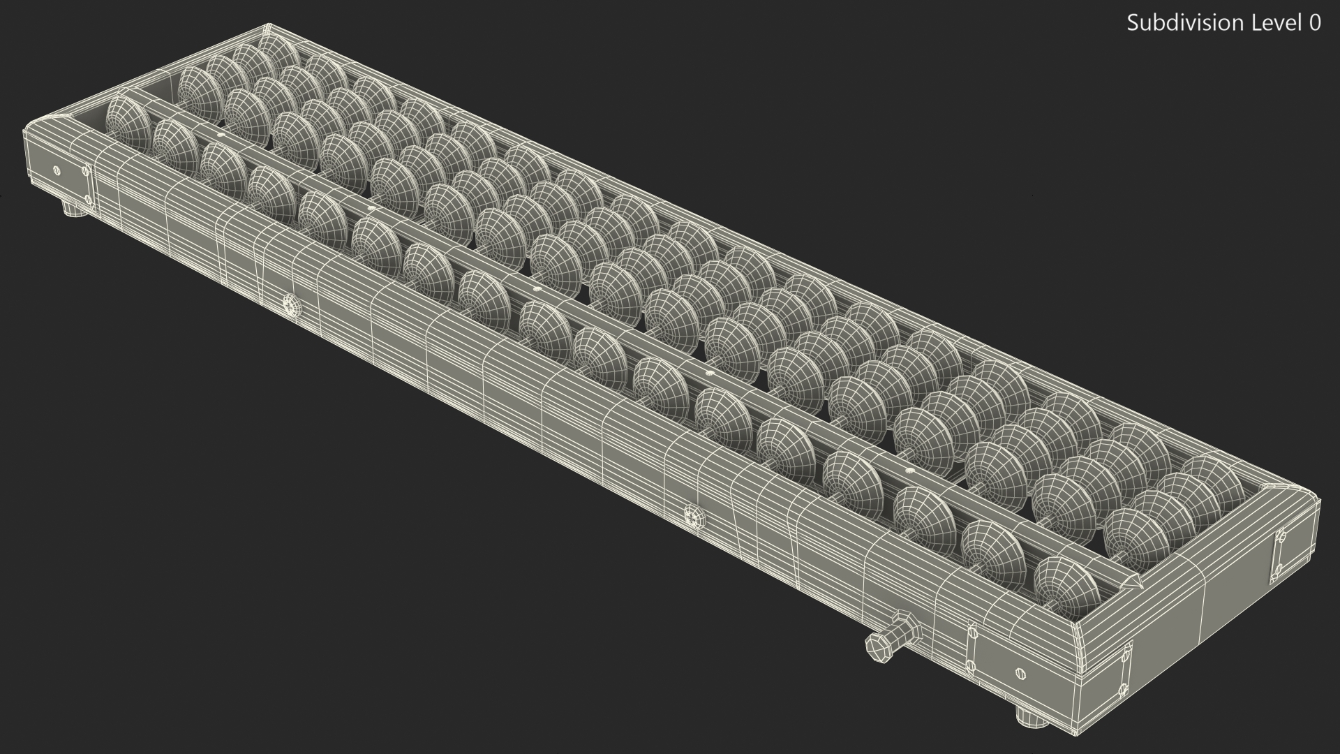Vintage Soroban Abacus 3D