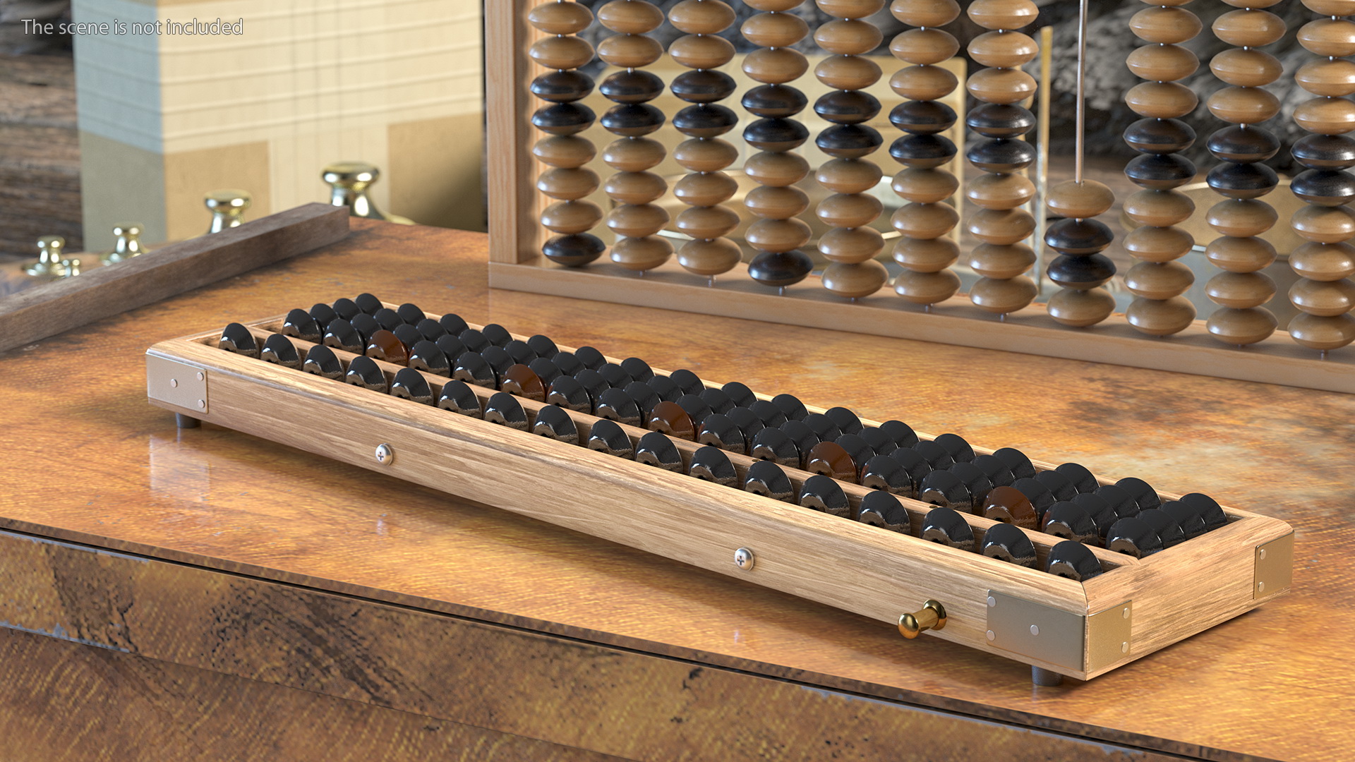 Vintage Soroban Abacus 3D