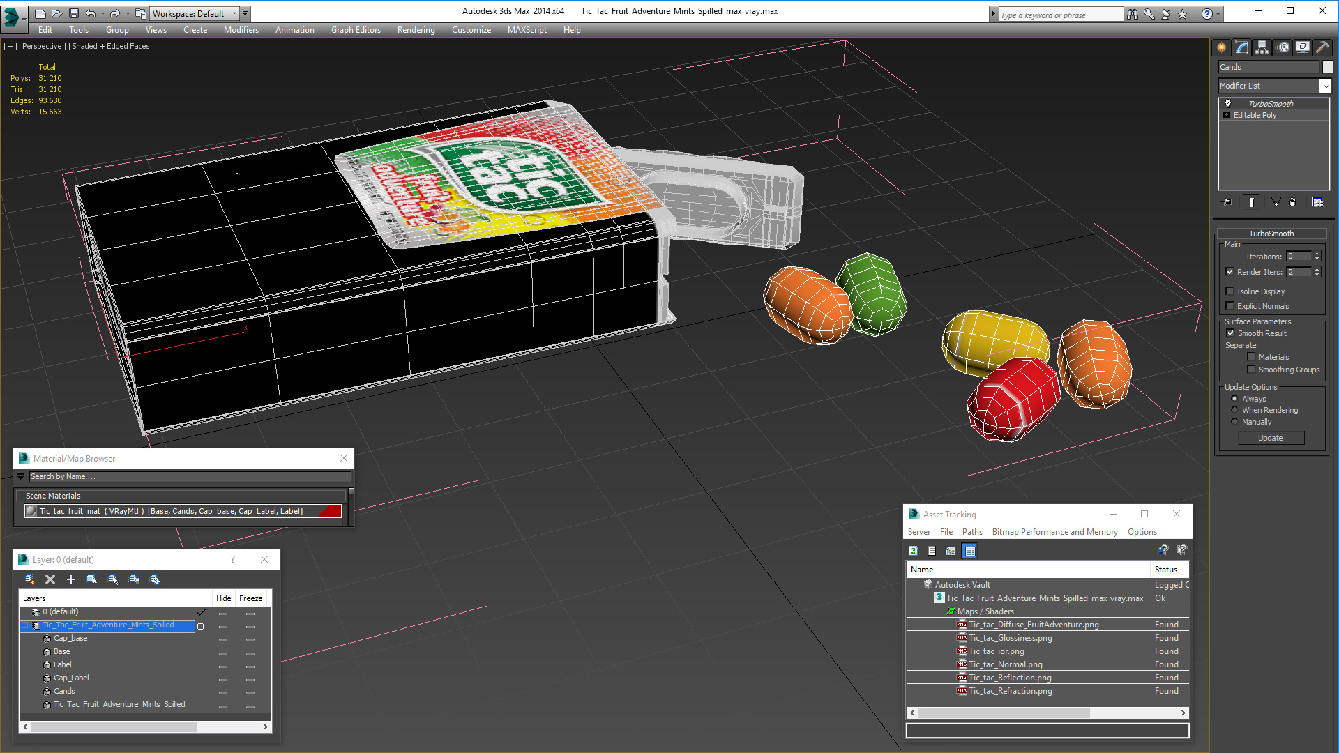 Tic Tac Fruit Adventure Mints Spilled 3D