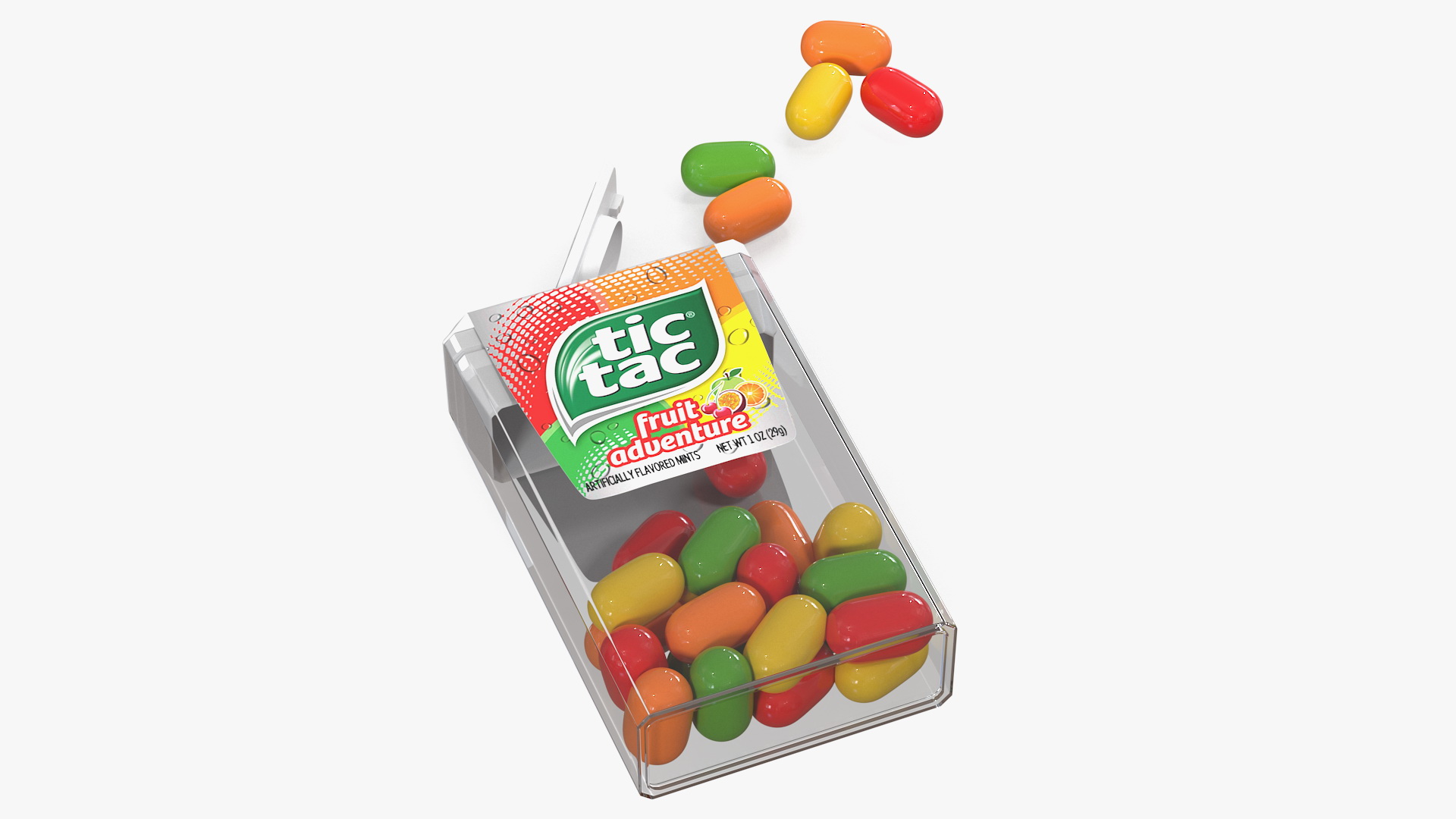 Tic Tac Fruit Adventure Mints Spilled 3D