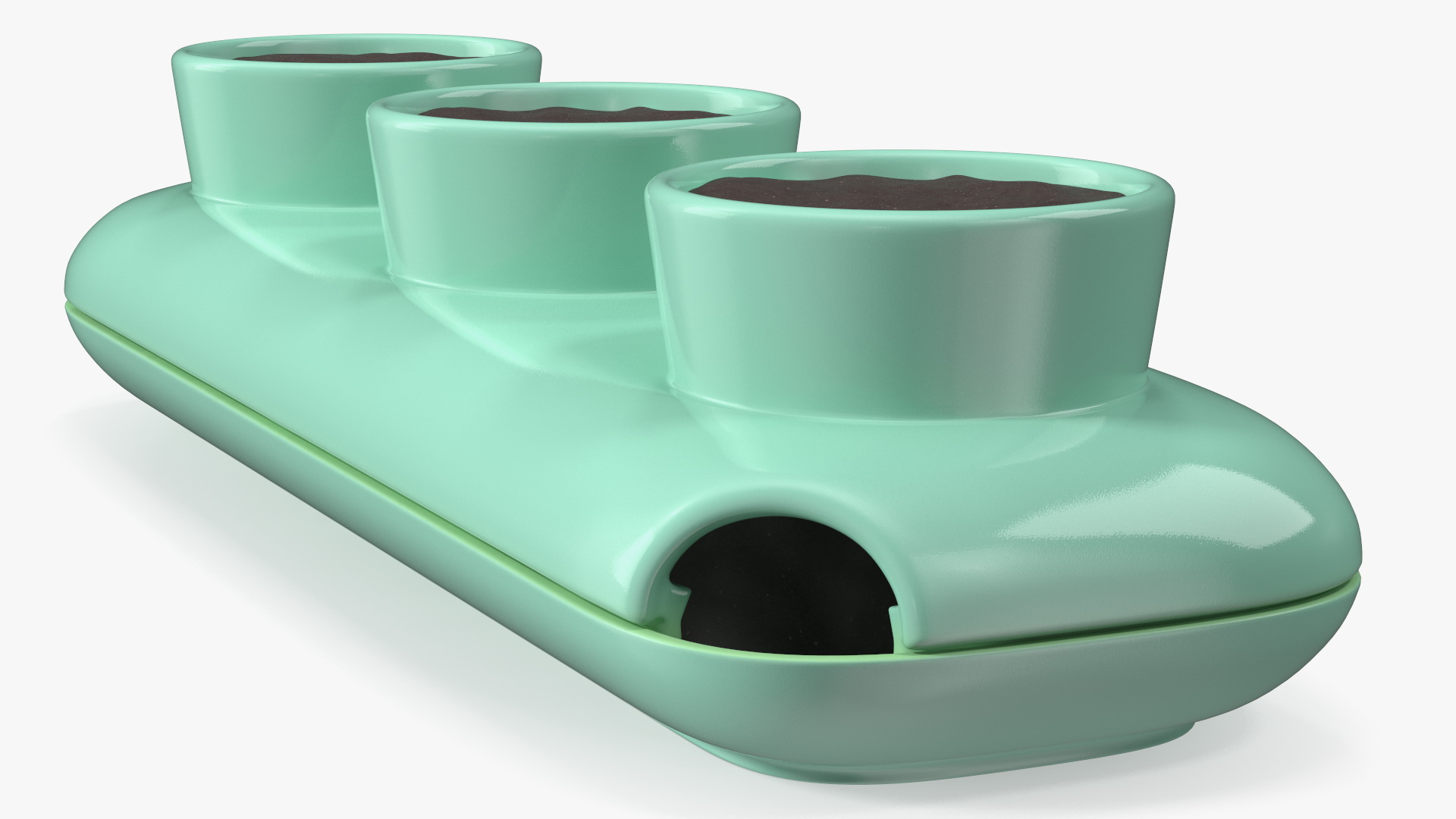 Trio Fresh Herb Pot Sagaform Green 3D model