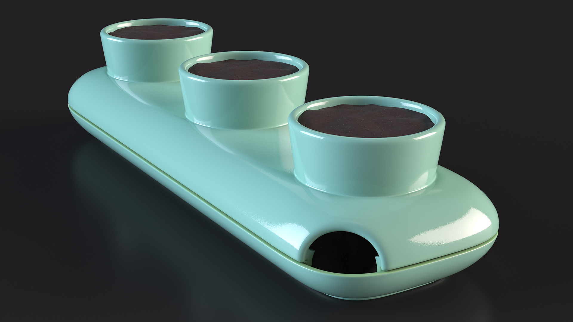 Trio Fresh Herb Pot Sagaform Green 3D model