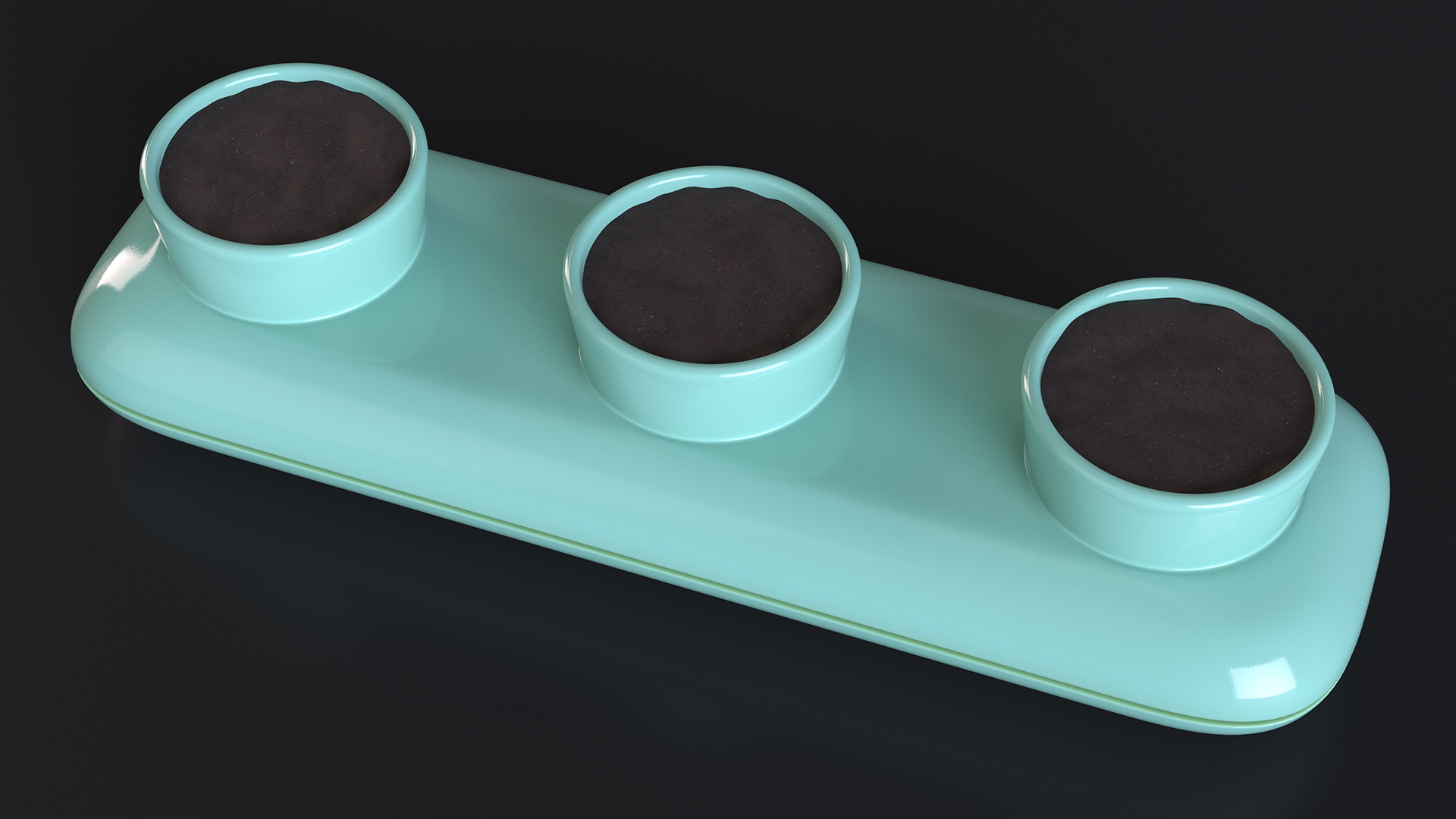 Trio Fresh Herb Pot Sagaform Green 3D model