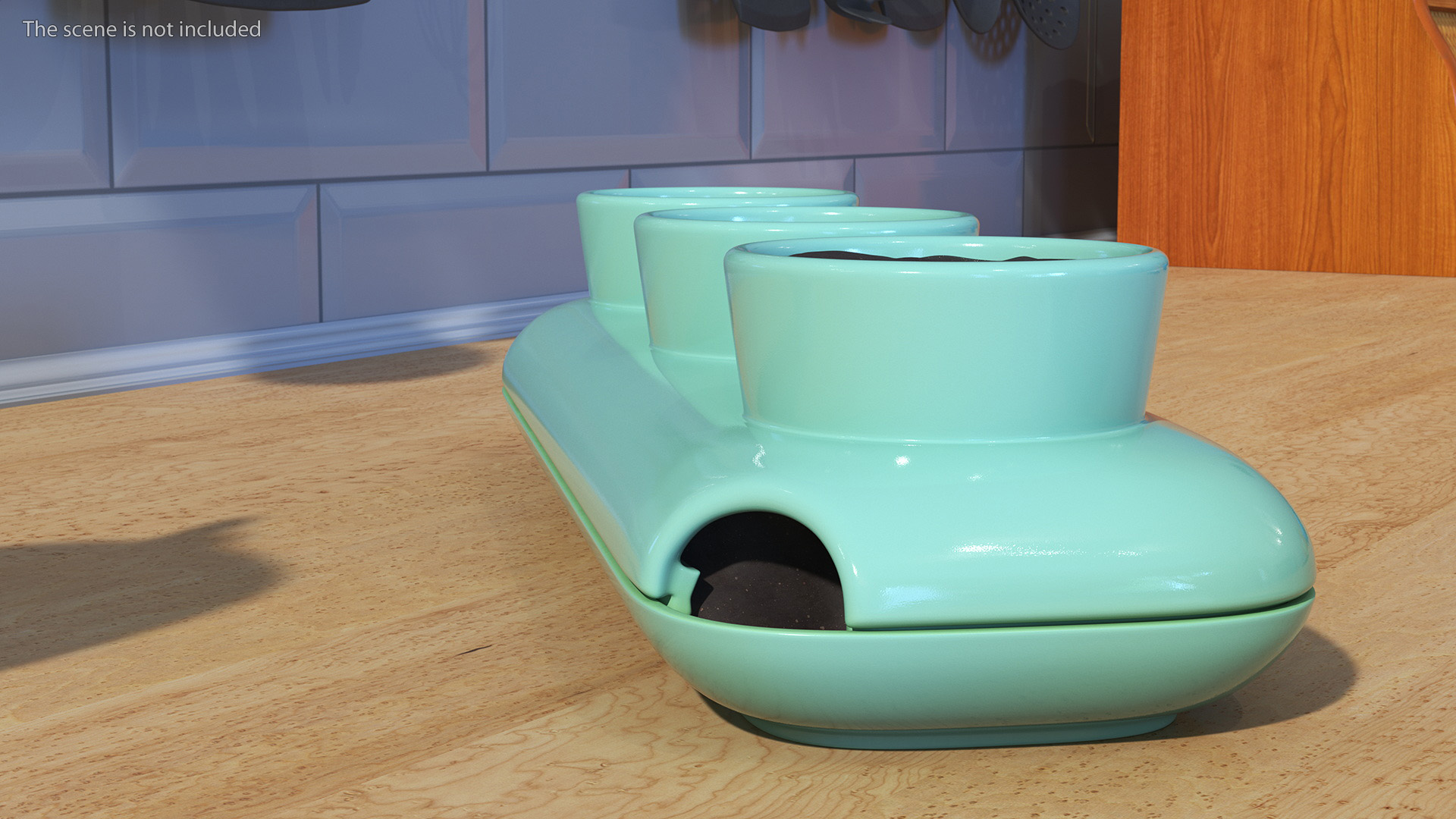 Trio Fresh Herb Pot Sagaform Green 3D model