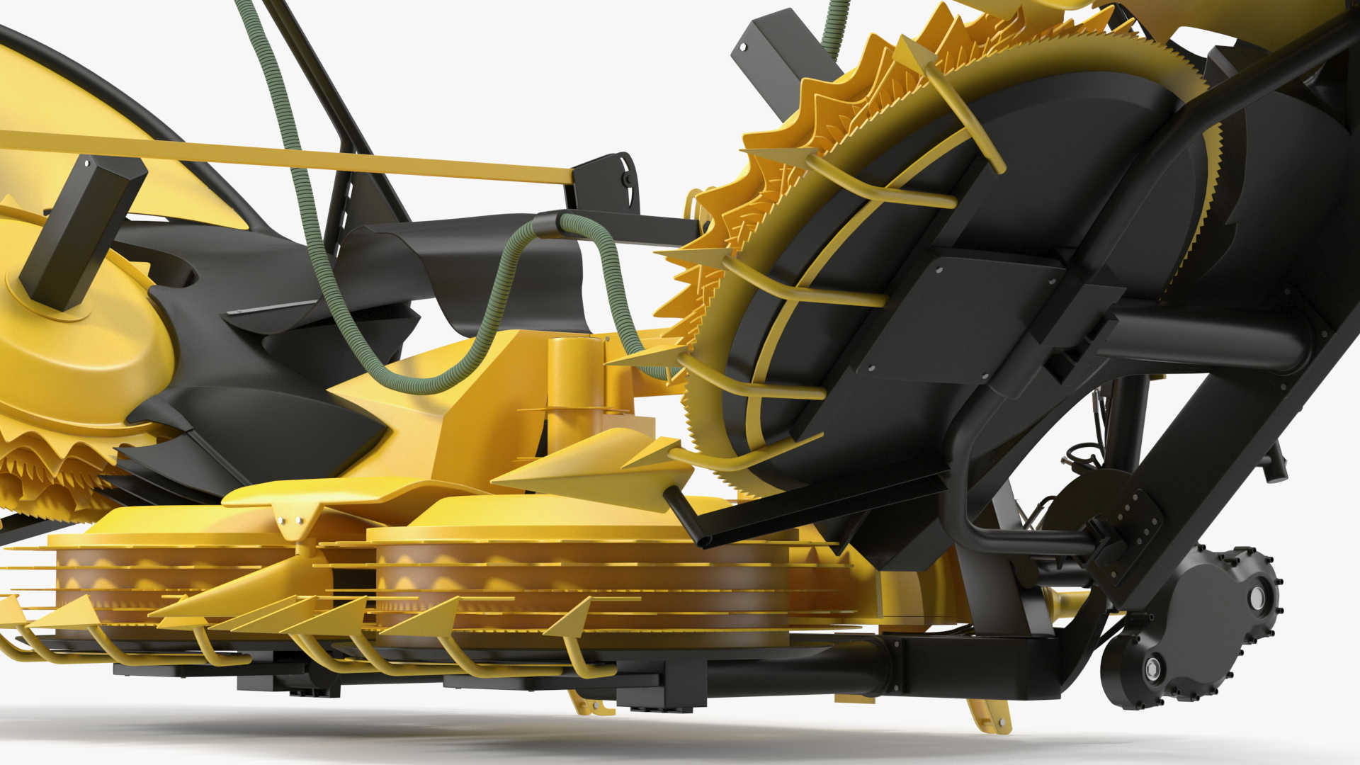 3D New Holland 750BFI Harvester Corn Header Semi-Folded New