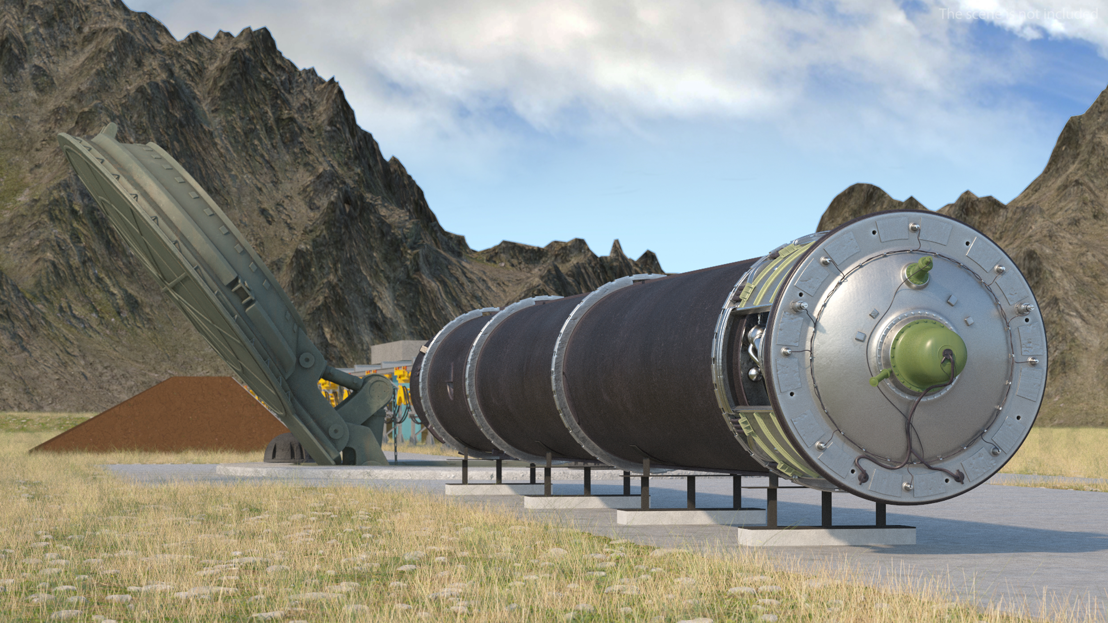 Silo Based Missile System Sarmat Rigged 3D model