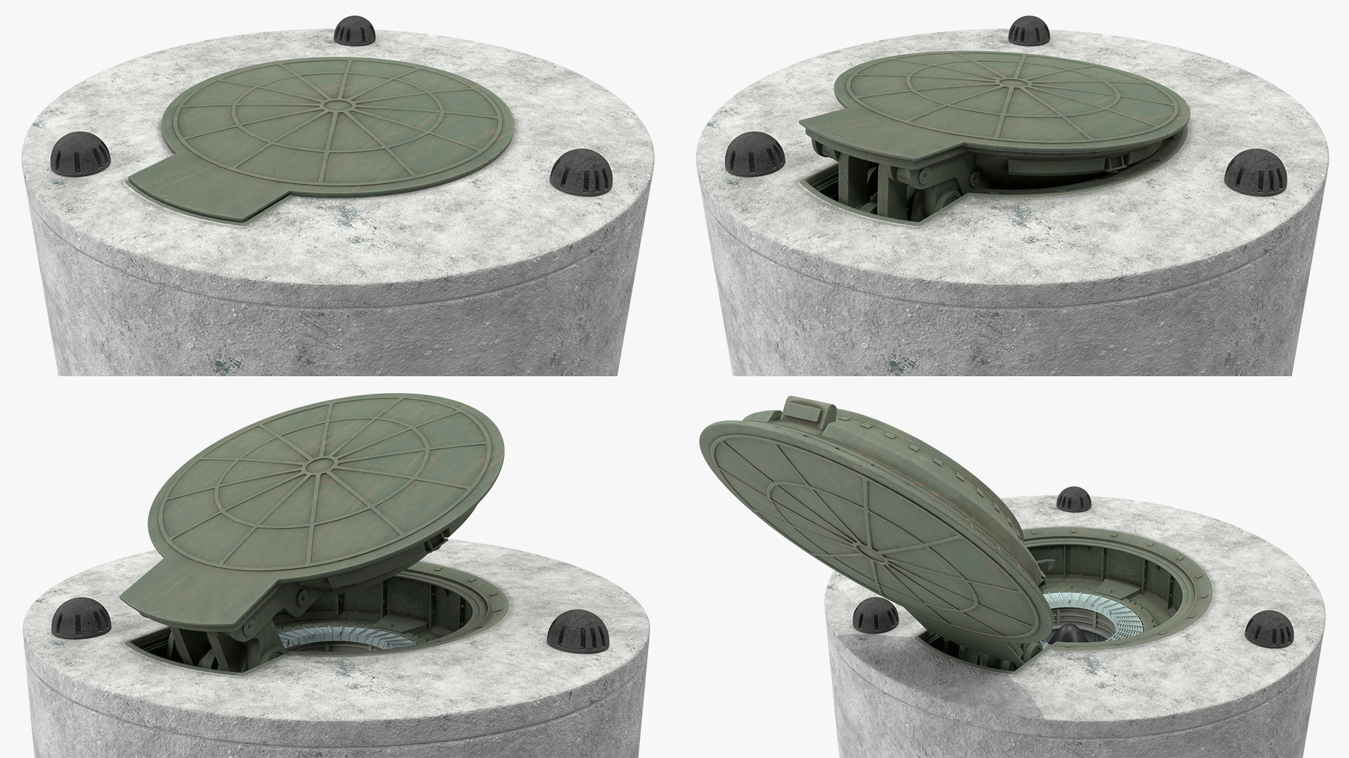 Silo Based Missile System Sarmat Rigged 3D model
