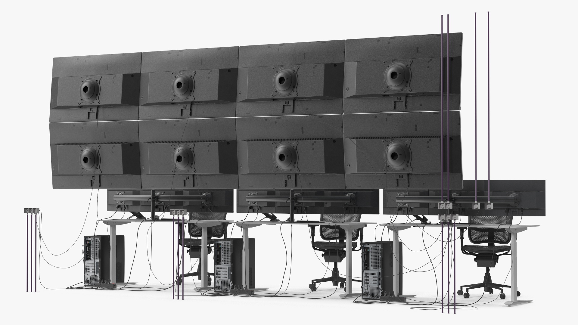 Security CCTV Workstations with Display Panels - view 7
