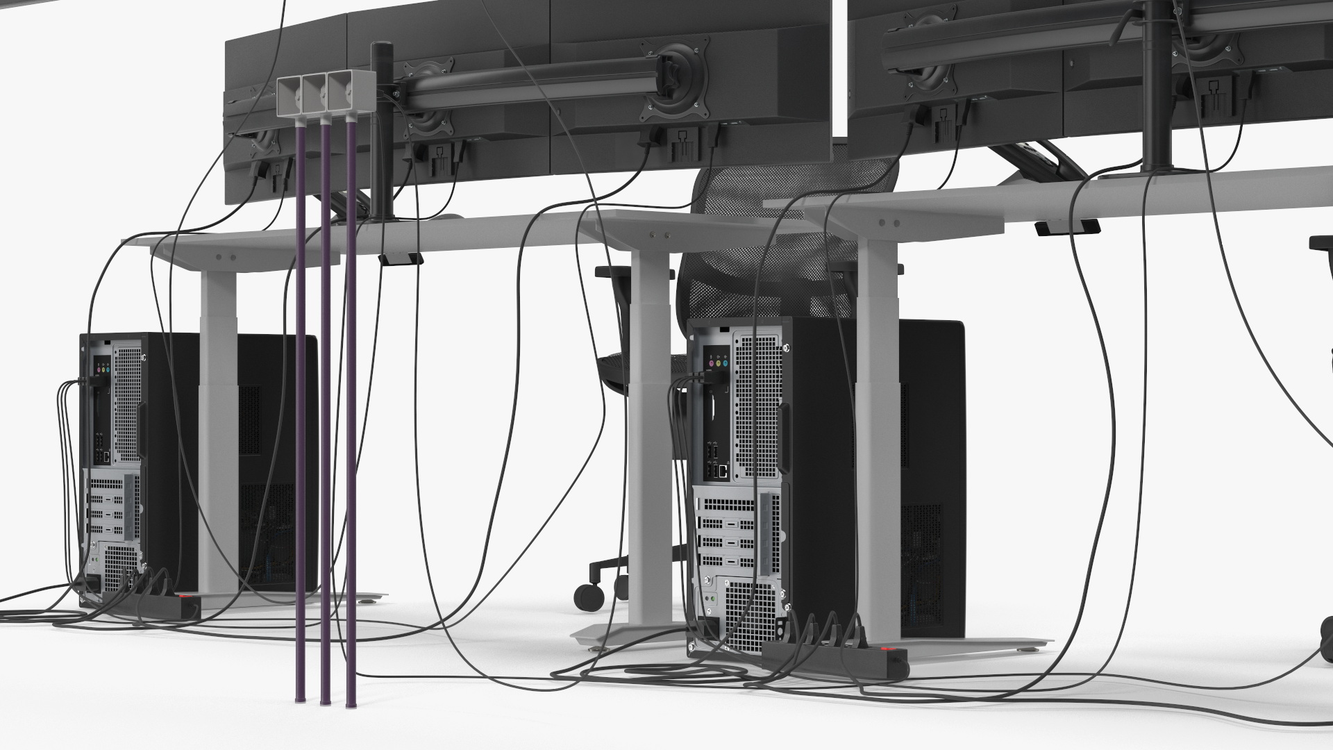 Security CCTV Workstations with Display Panels - view 9
