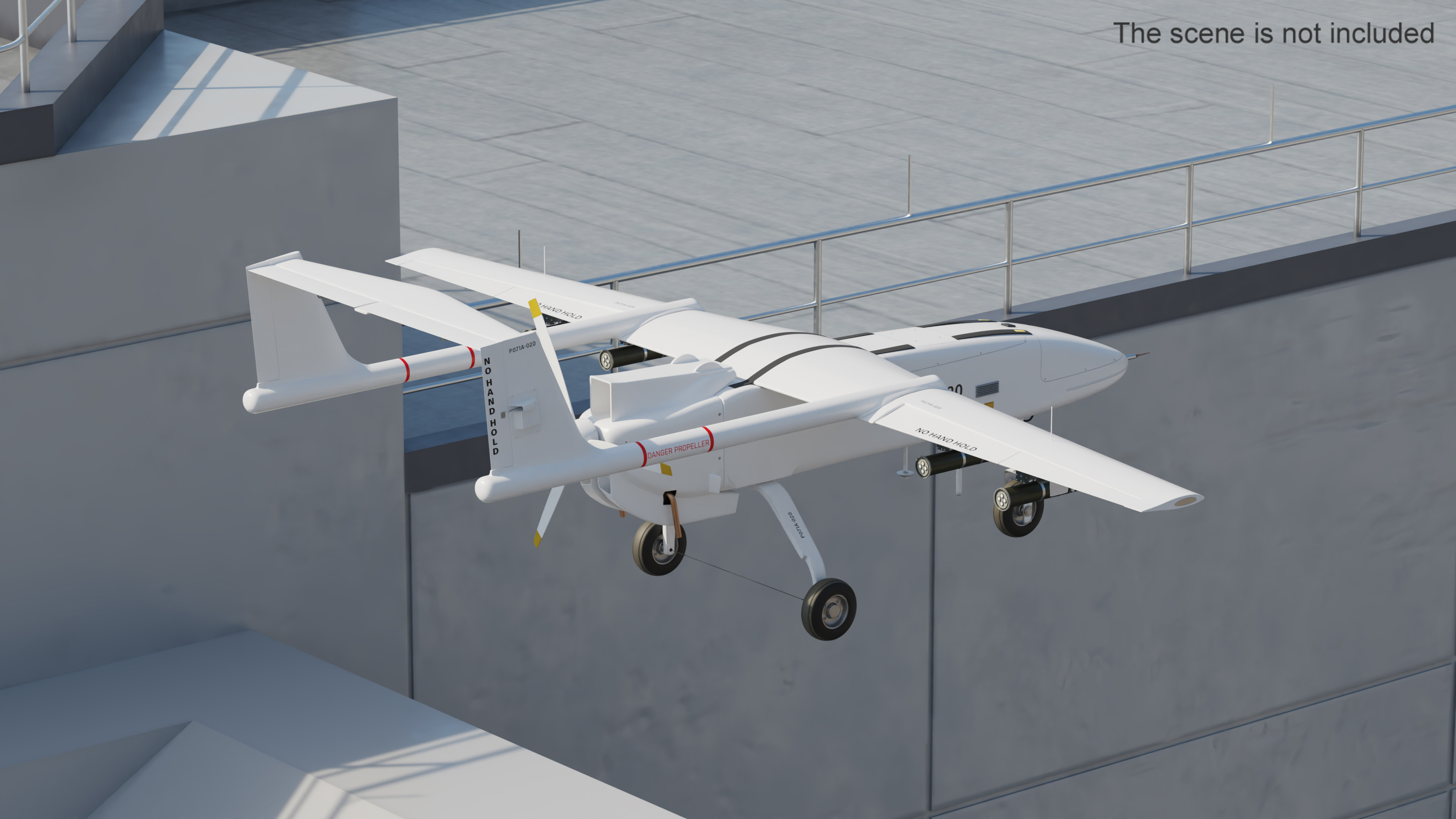 Iranian Drone Mohajer-6 White 3D model