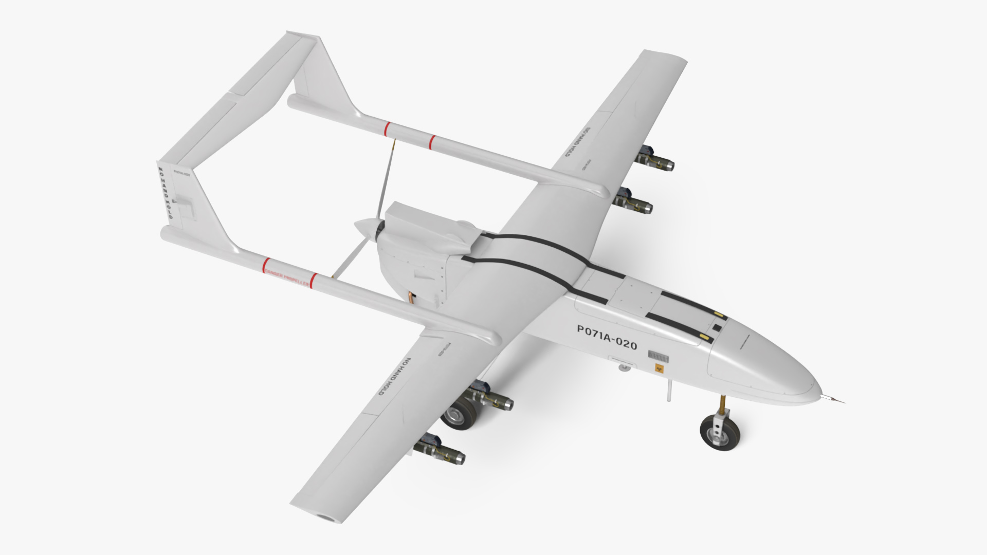 Iranian Drone Mohajer-6 White 3D model
