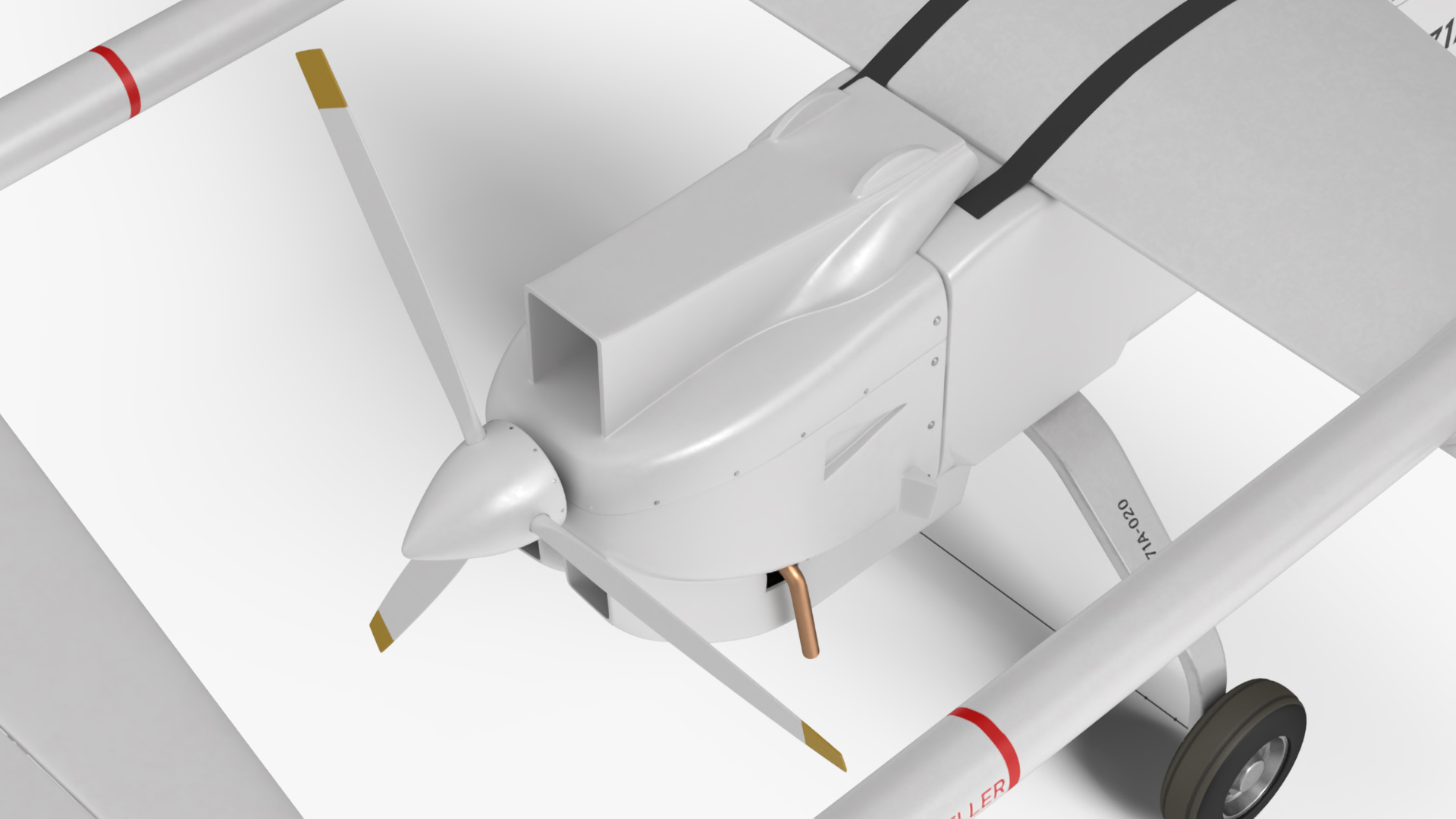 Iranian Drone Mohajer-6 White 3D model