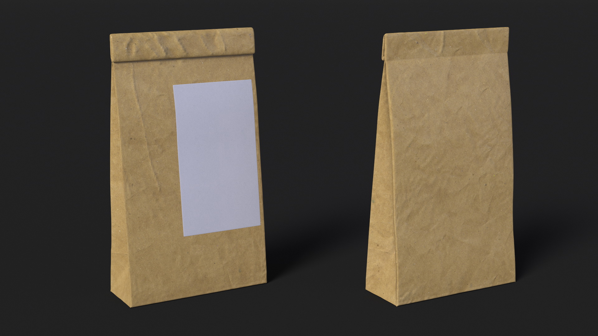 3D model Paper Packaging Bag with Label
