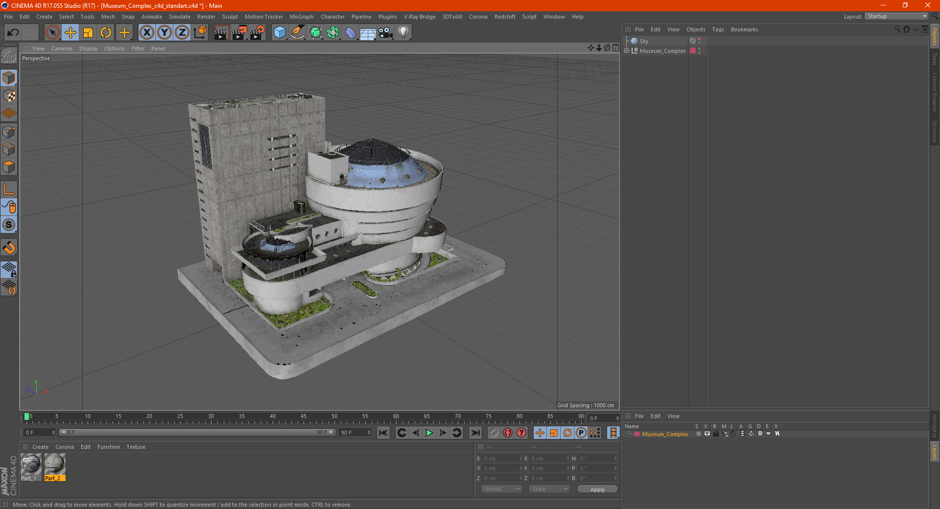 Museum Complex 3D model