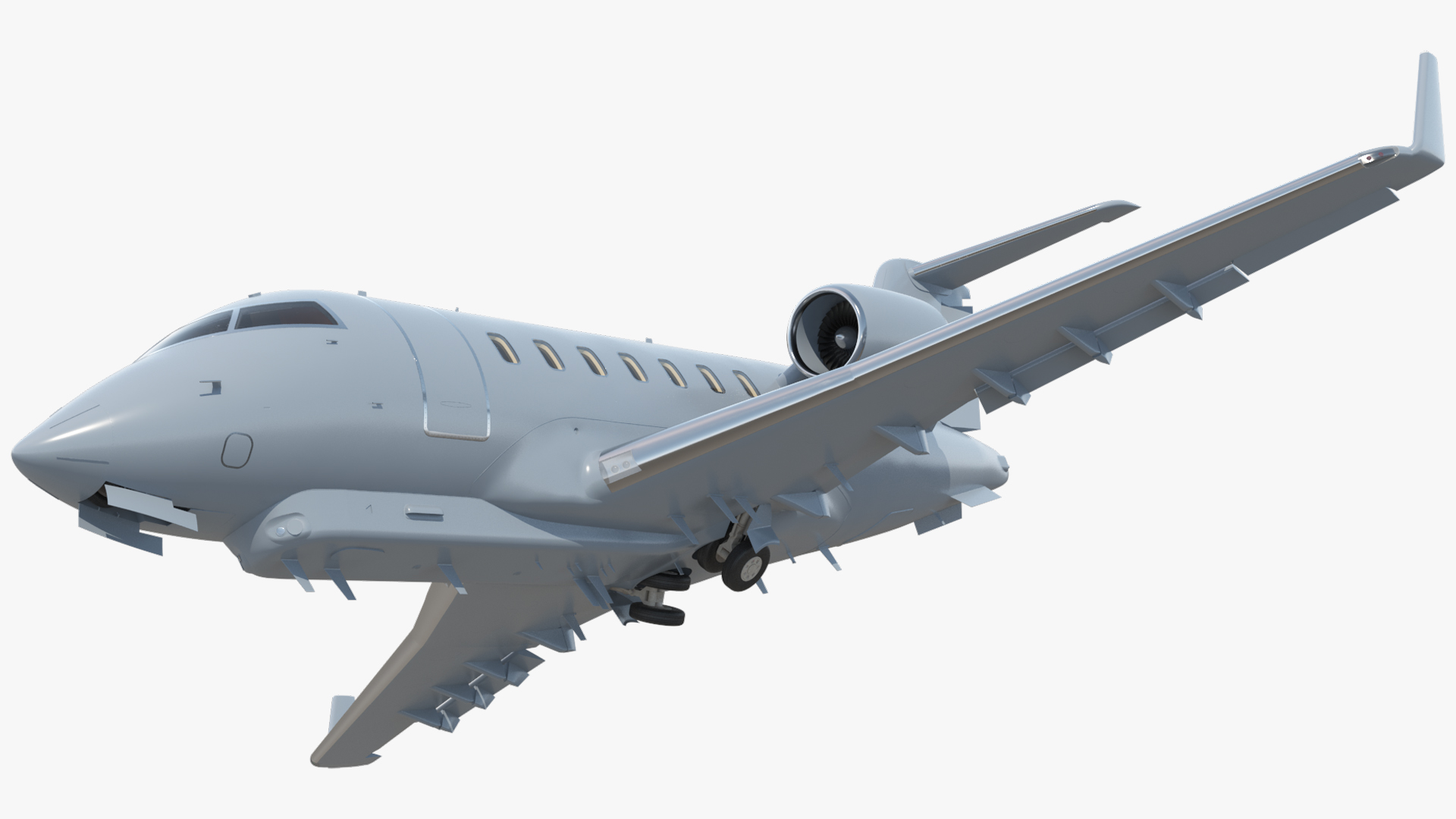 Reconnaissance Aircraft Jet - Grey · Rigged