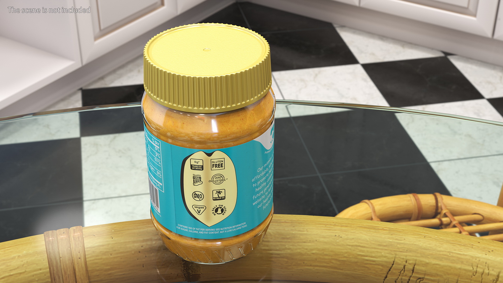 3D Crazy Richards Natural Creamy Peanut Butter model