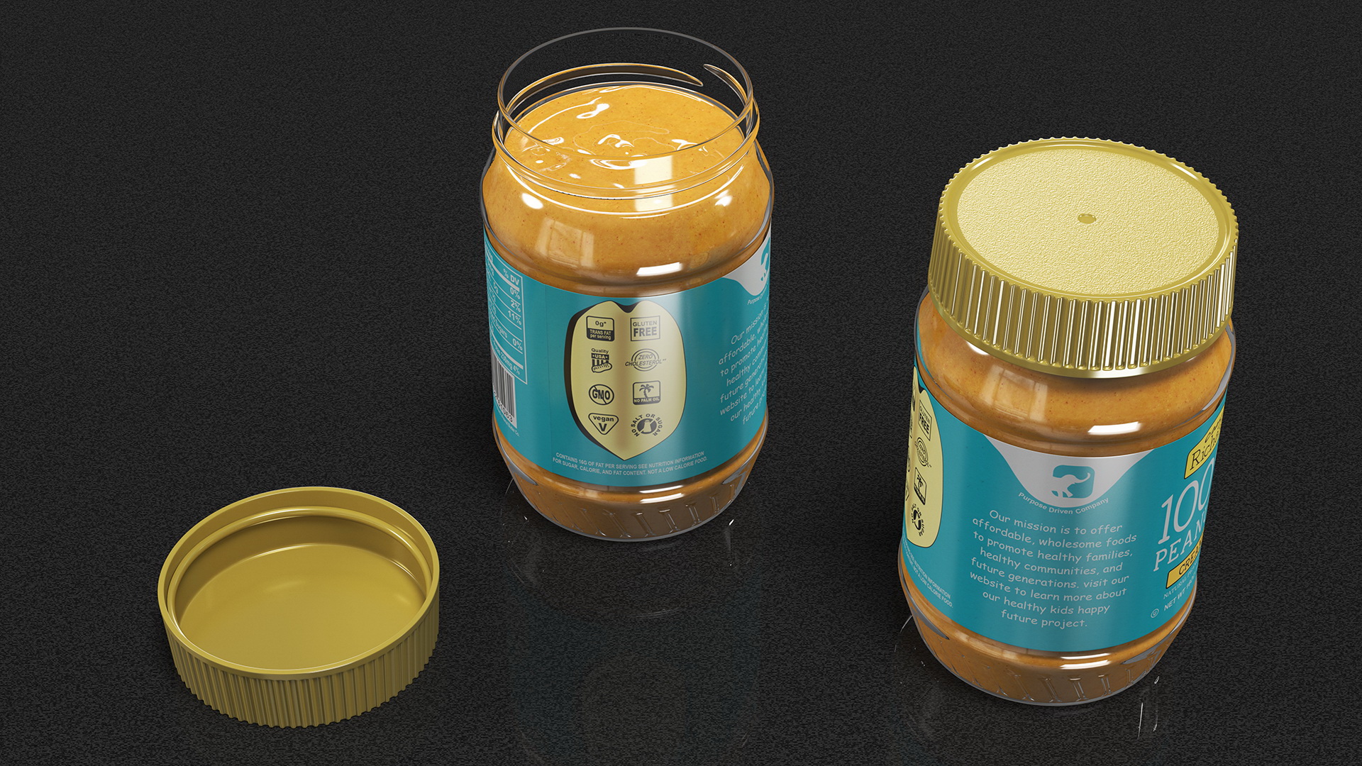 3D Crazy Richards Natural Creamy Peanut Butter model