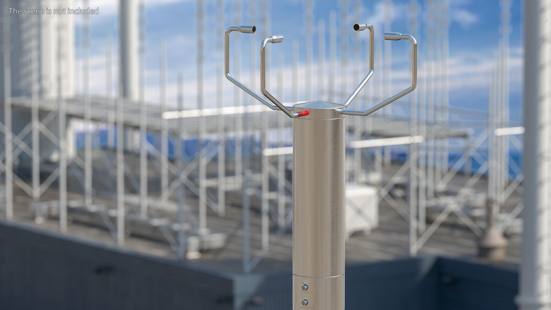 Ultrasonic Wind Speed and Direction Sensor 3D