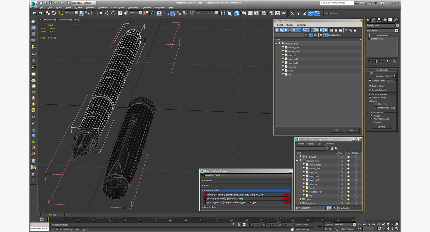 3D model Classic Fountain Pen