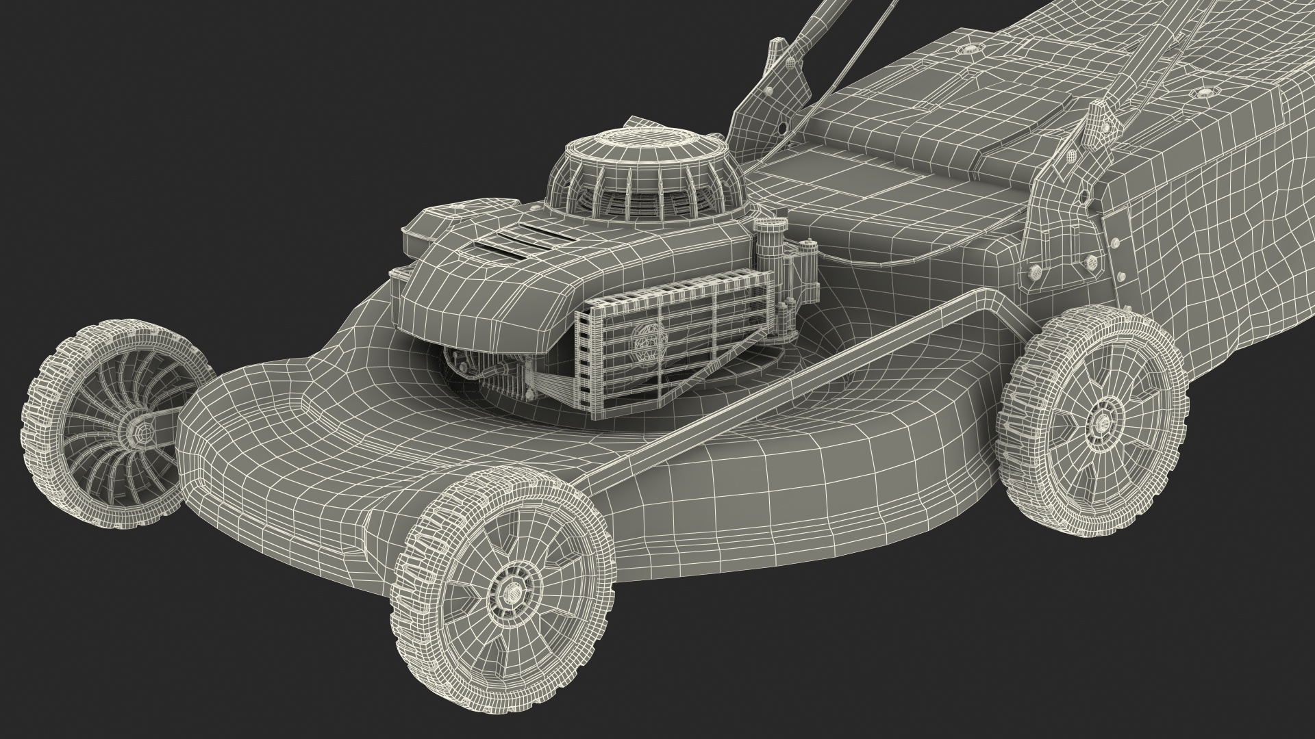 Cordless Push Lawn Mower 3D model