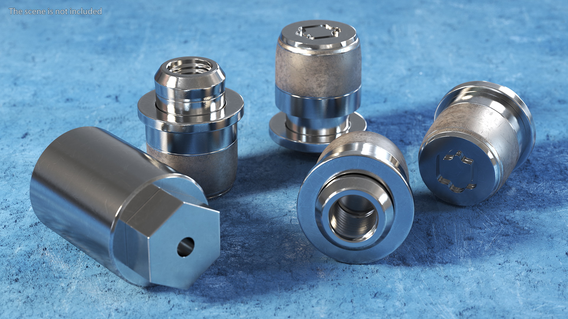 Alloy Wheel Lock with Key Set 3D model