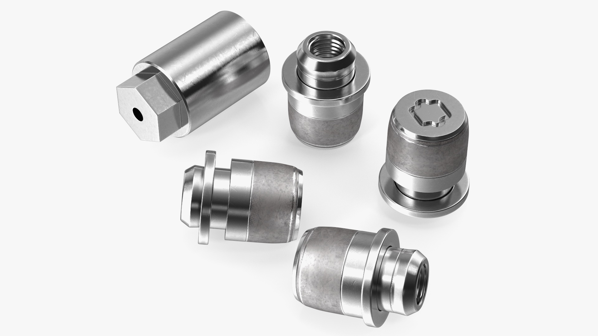 Alloy Wheel Lock with Key Set 3D model
