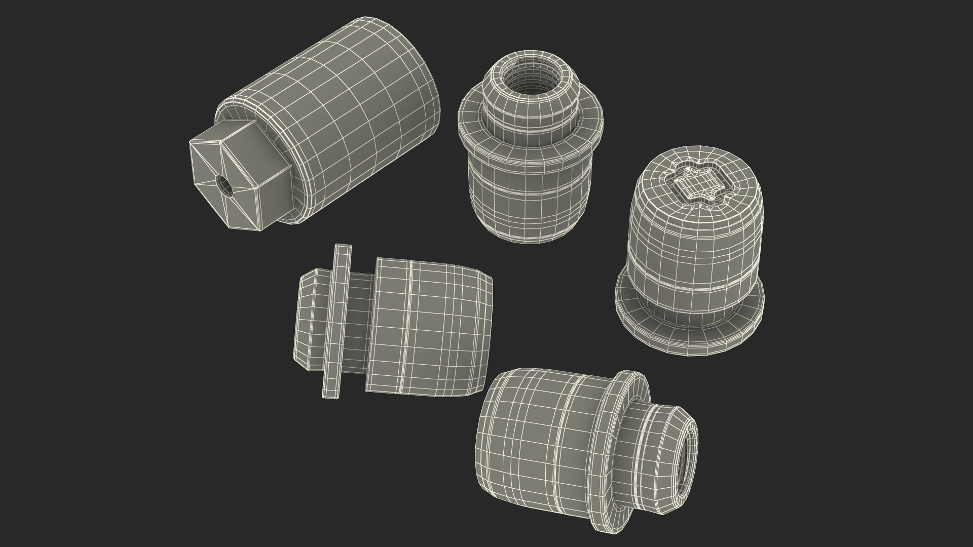 Alloy Wheel Lock with Key Set 3D model
