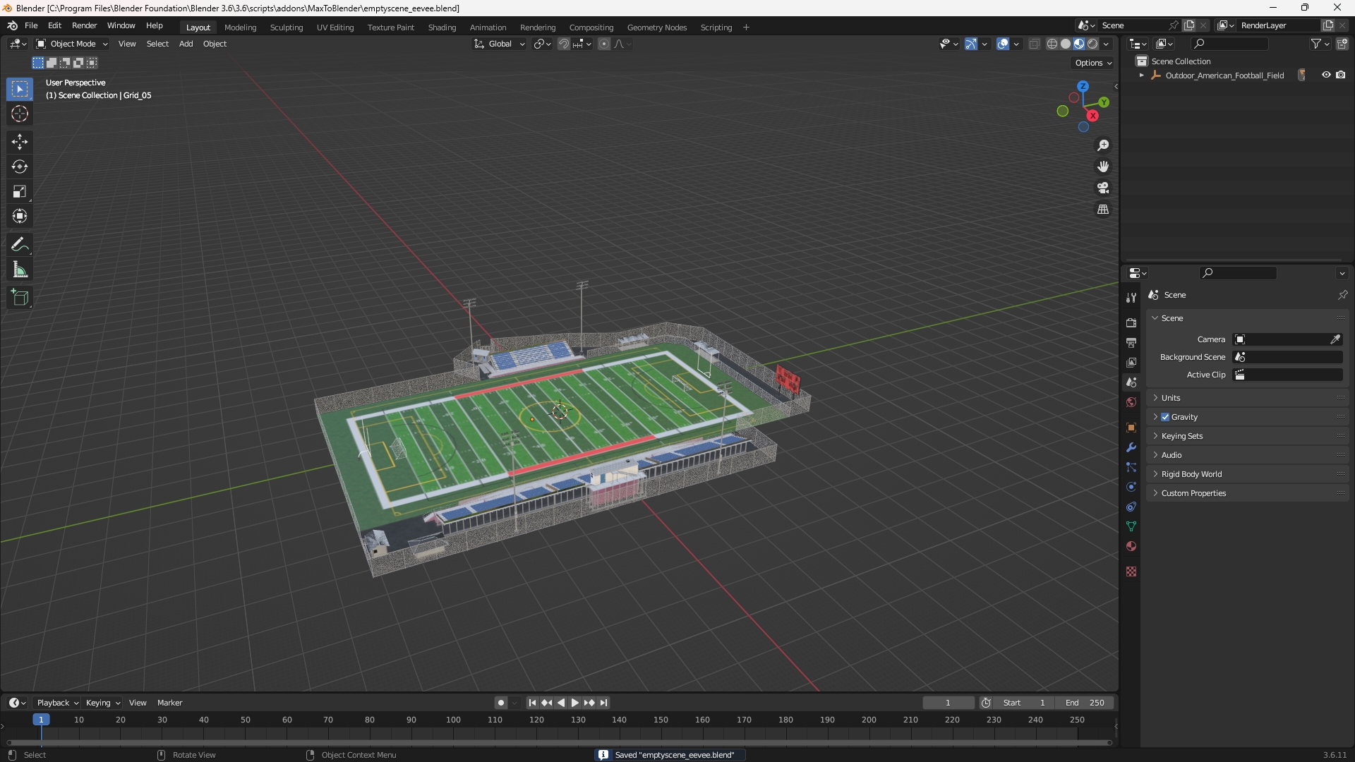Outdoor American Football Field - view 10