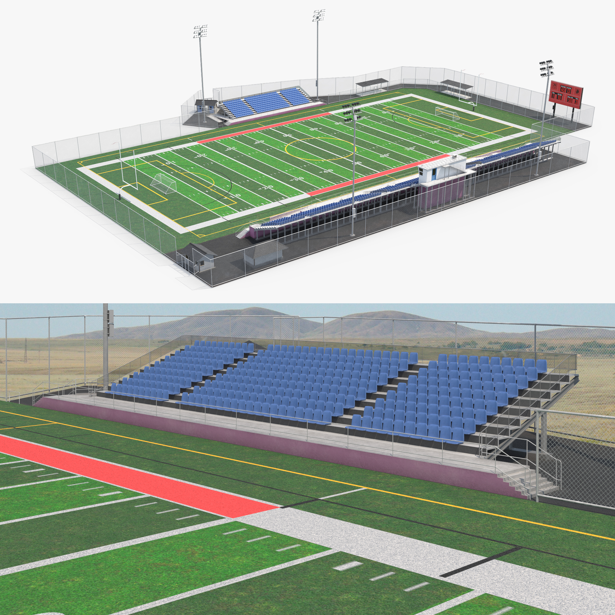 Outdoor American Football Field - view 9