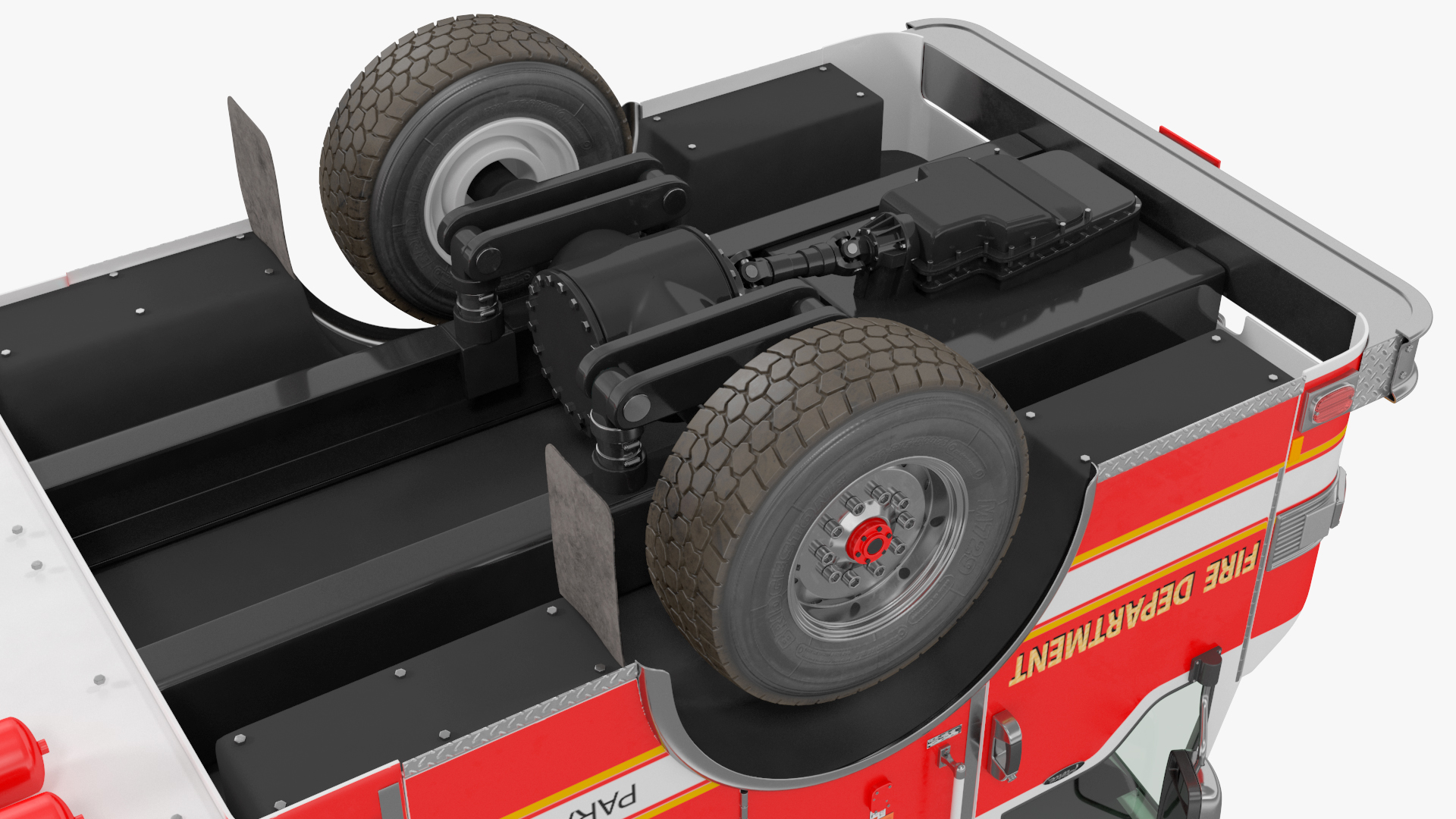 3D Velocity Ascendant Fire Truck Red model