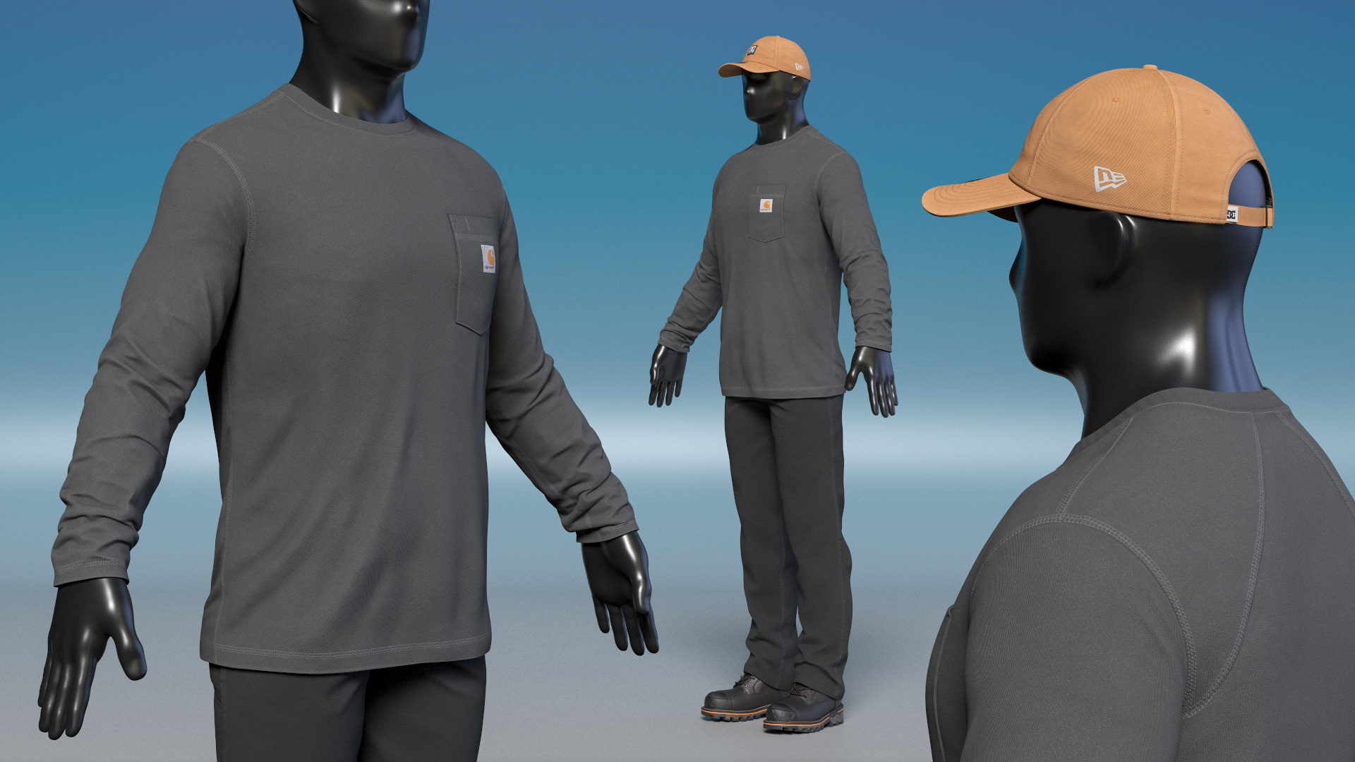 Carhartt Stocker Outfit Black, view 4